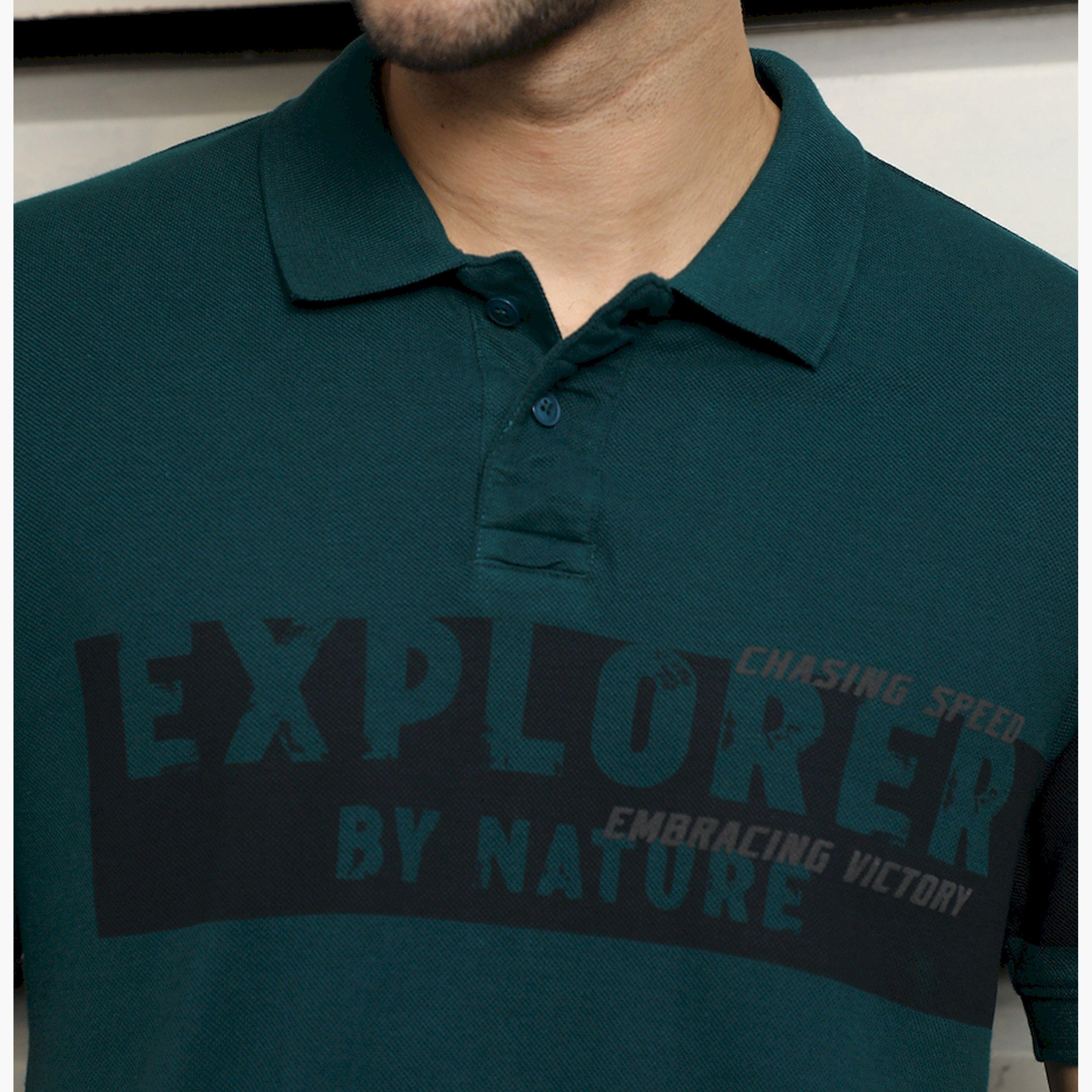 هاي ستار × ستايلي-  تي شيرت للرجال لون أرزق مخضر-men-clothing-tshirtsandpolos-tshirts-image-5