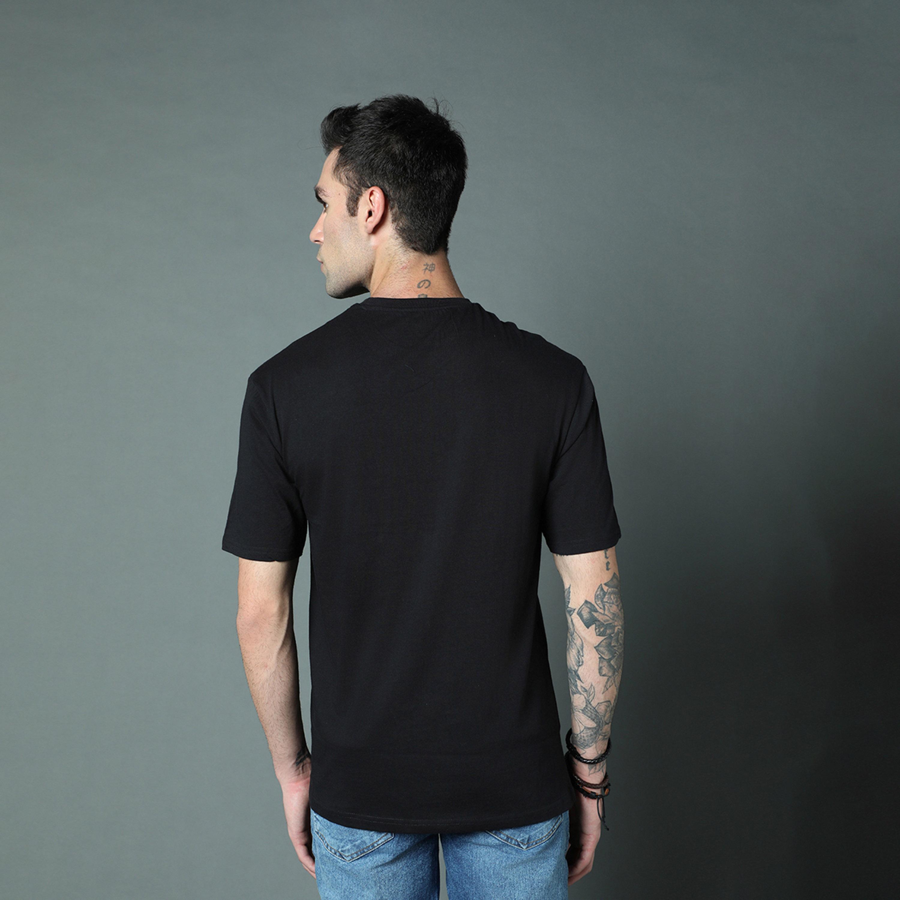 هاي ستار × ستايلي-  تي شيرت للرجال أسود-men-clothing-tshirtsandpolos-tshirts-image-3