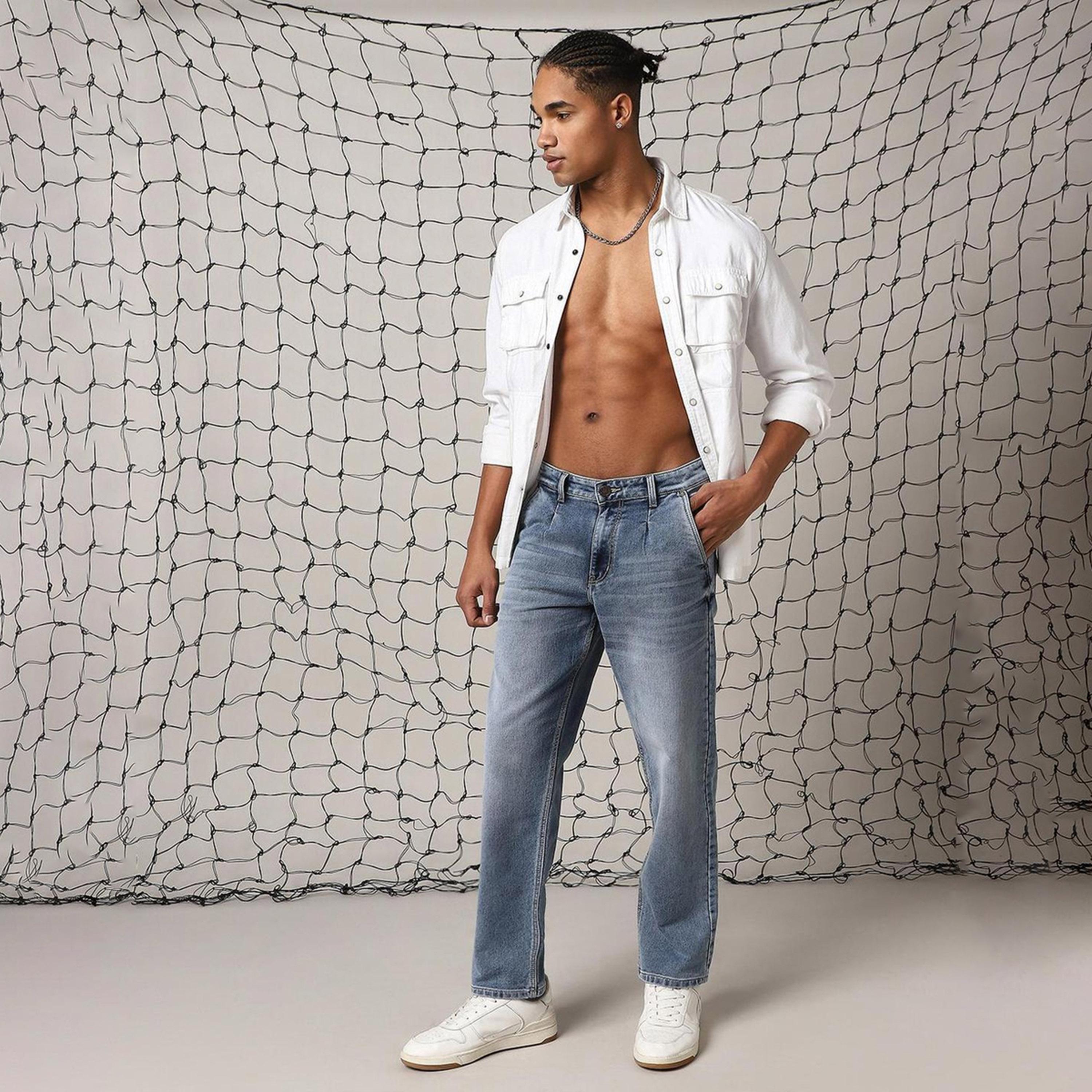 هابرهولم × ستايلي-  بنطال جينز للرجال نيلي-men-clothing-bottoms-jeans-image-1