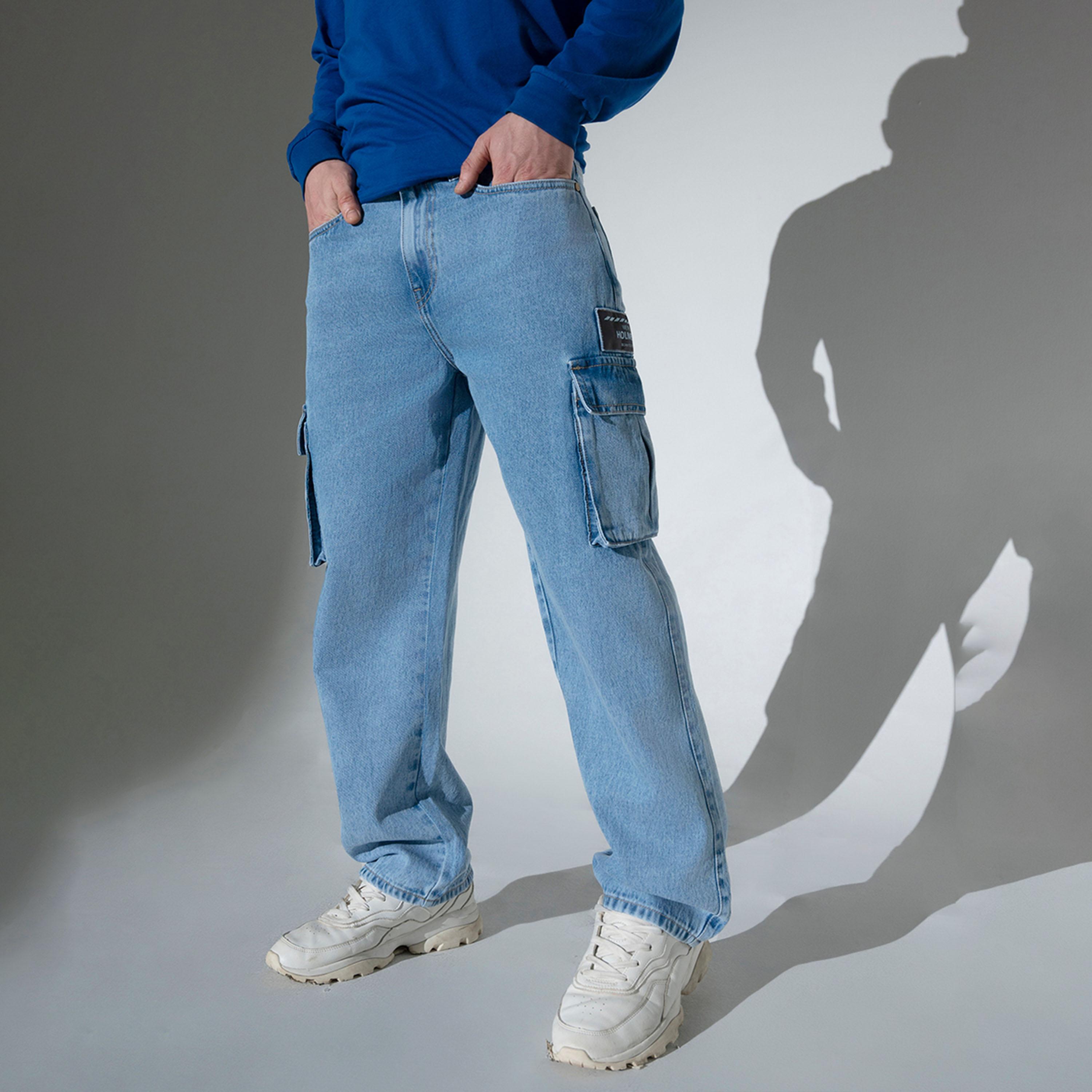 هابرهولم × ستايلي-  بنطال جينز للرجال أزرق-men-clothing-bottoms-jeans-image-2