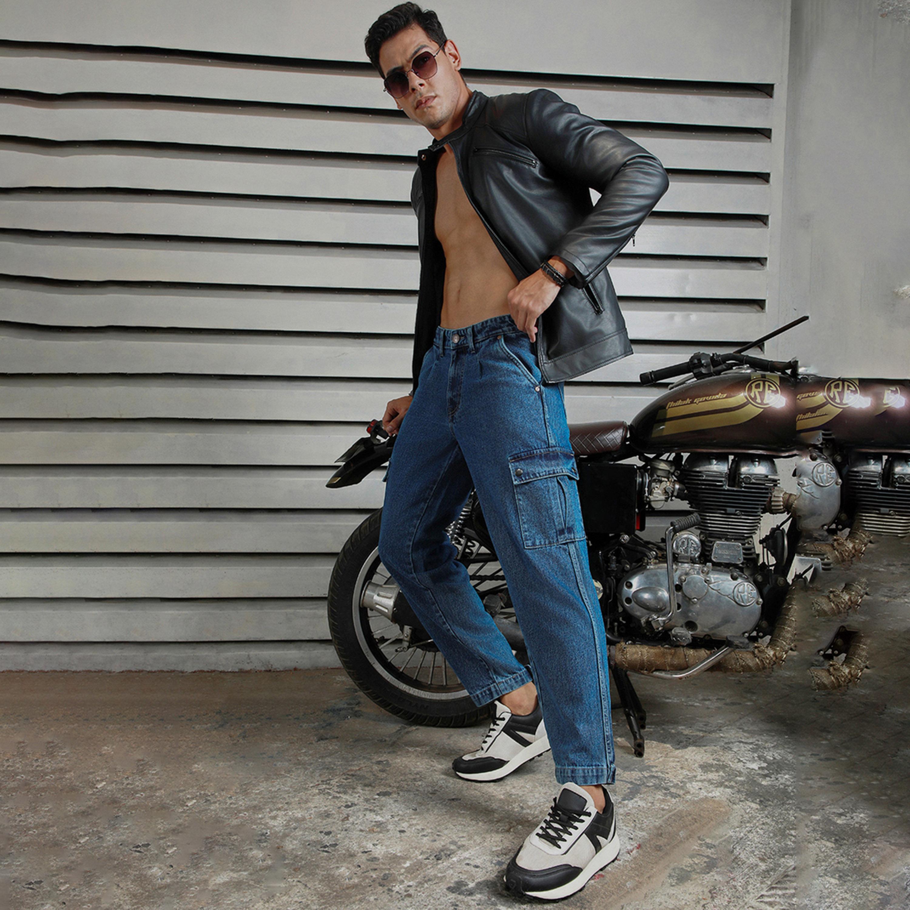 هاي ستار × ستايلي-  بنطال جينز للرجال نيلي 37-men-clothing-bottoms-jeans-image-1