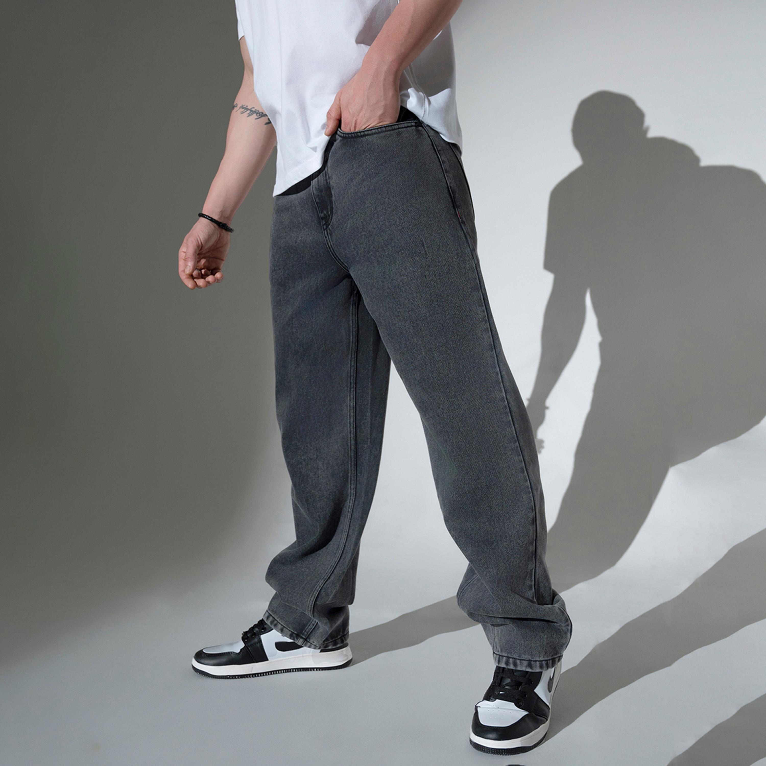 Hubberholme X Styli Men Grey Jeans-men-clothing-bottoms-jeans-image-4