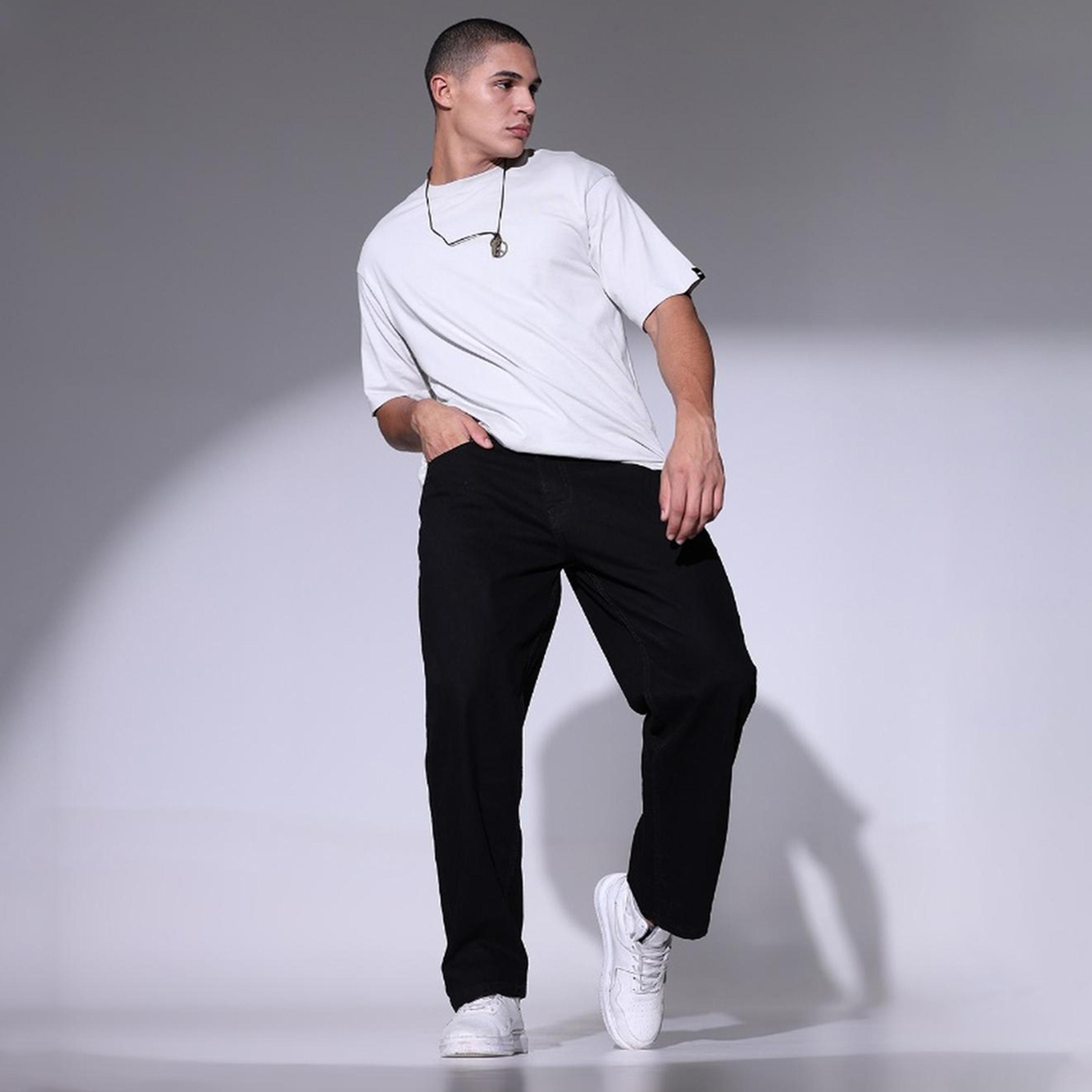 هابرهولم × ستايلي-  بنطال جينز للرجال أسود-men-clothing-bottoms-jeans-image-1