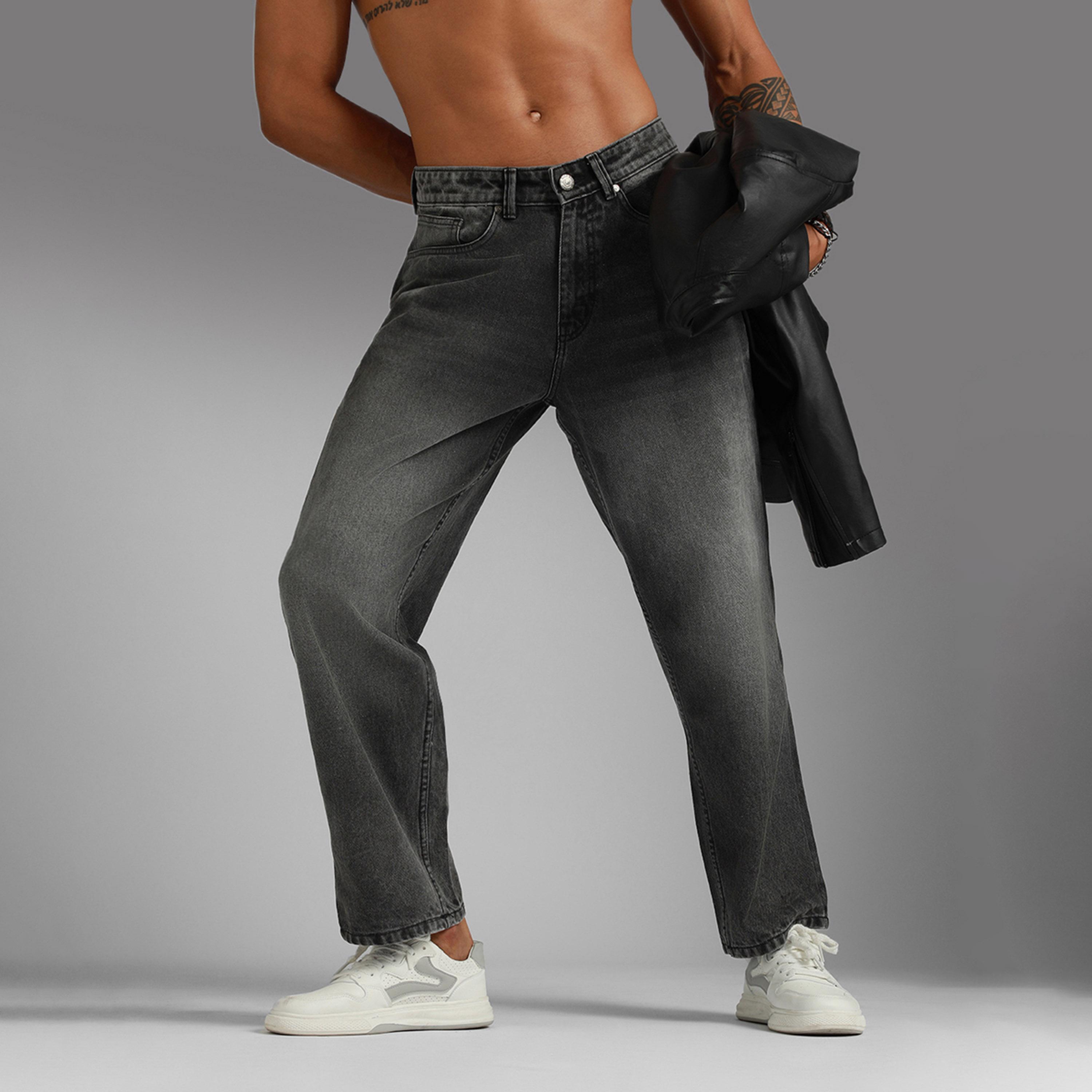 هاي ستار × ستايلي-  بنطال جينز أسود للرجال-men-clothing-bottoms-jeans-image-5