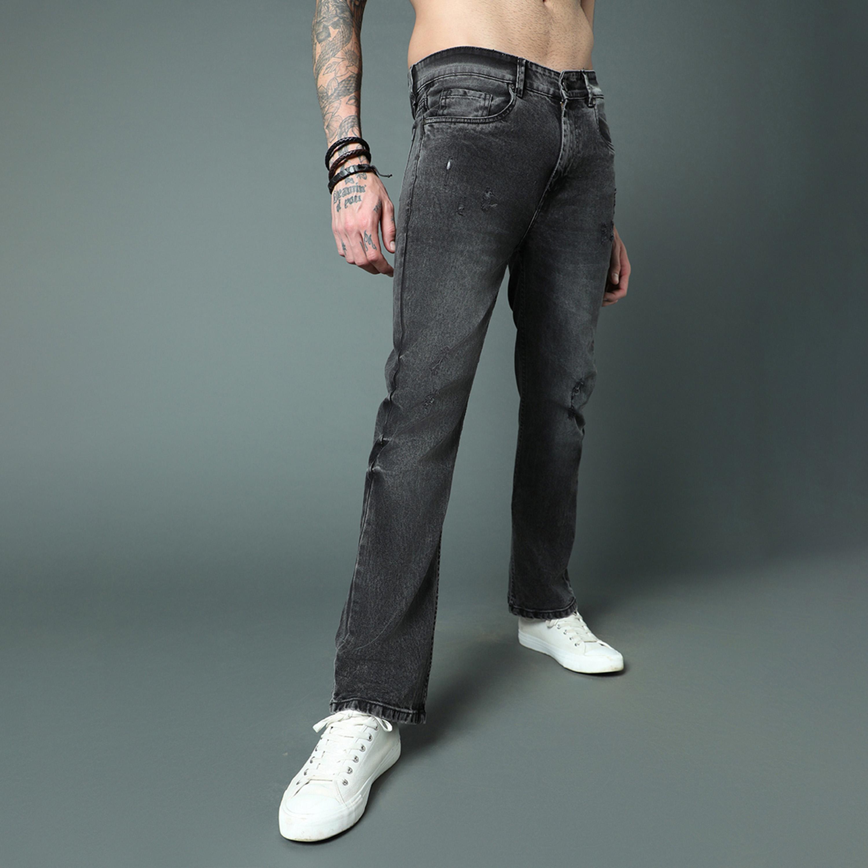 هاي ستار × ستايلي-  بنطال جينز أسود للرجال-men-clothing-bottoms-jeans-image-1