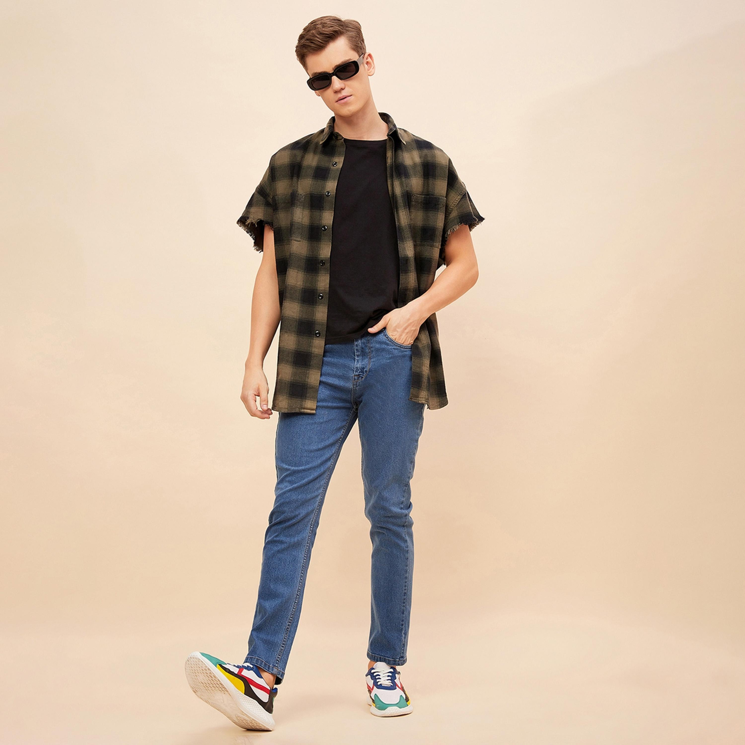 هاي ستار × ستايلي-  بنطال جينز للرجال أزرق-men-clothing-bottoms-jeans-image-1