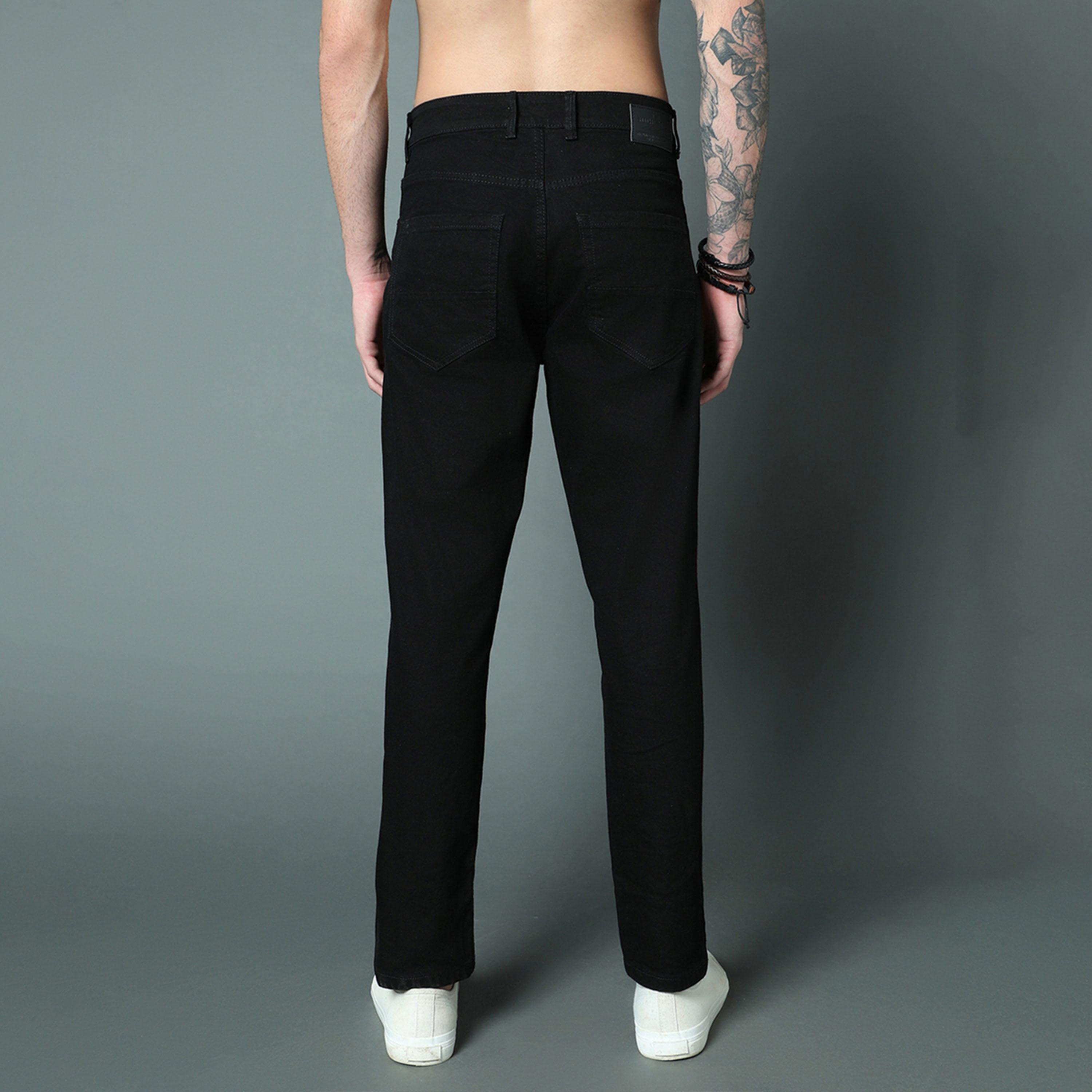 هاي ستار × ستايلي-  بنطال جينز أسود للرجال-men-clothing-bottoms-jeans-image-2