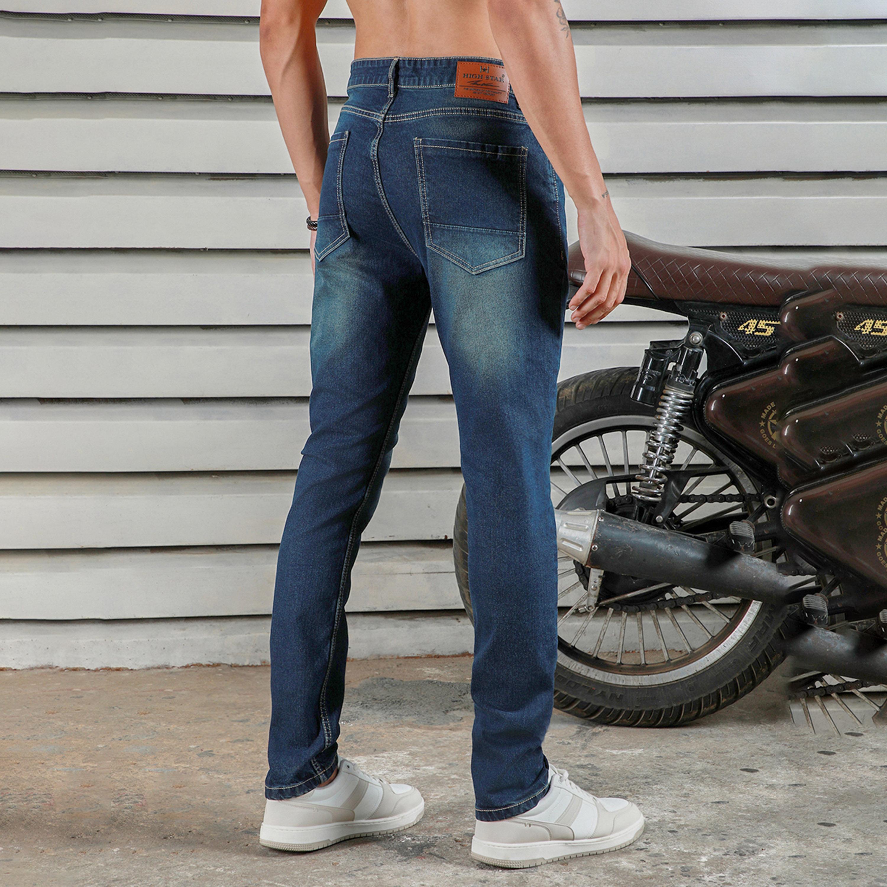 هاي ستار × ستايلي-  بنطال جينز للرجال نيلي 28-men-clothing-bottoms-jeans-image-2