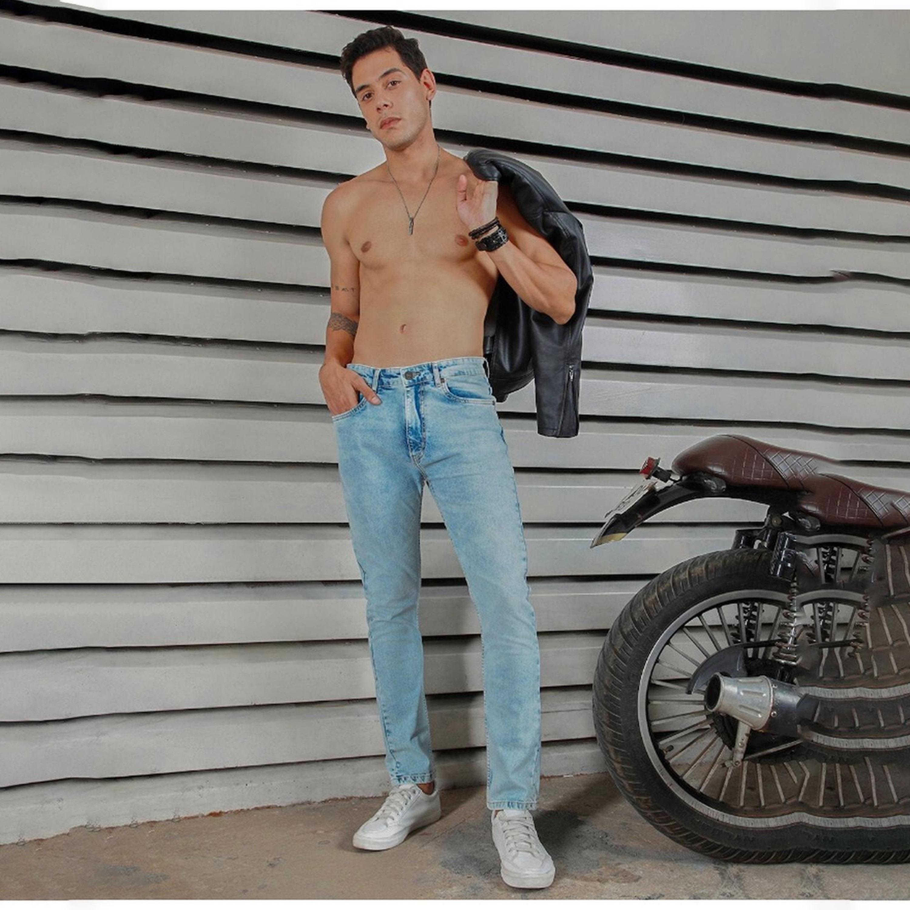 هاي ستار × ستايلي-  بنطال جينز للرجال نيلي 36-men-clothing-bottoms-jeans-image-1