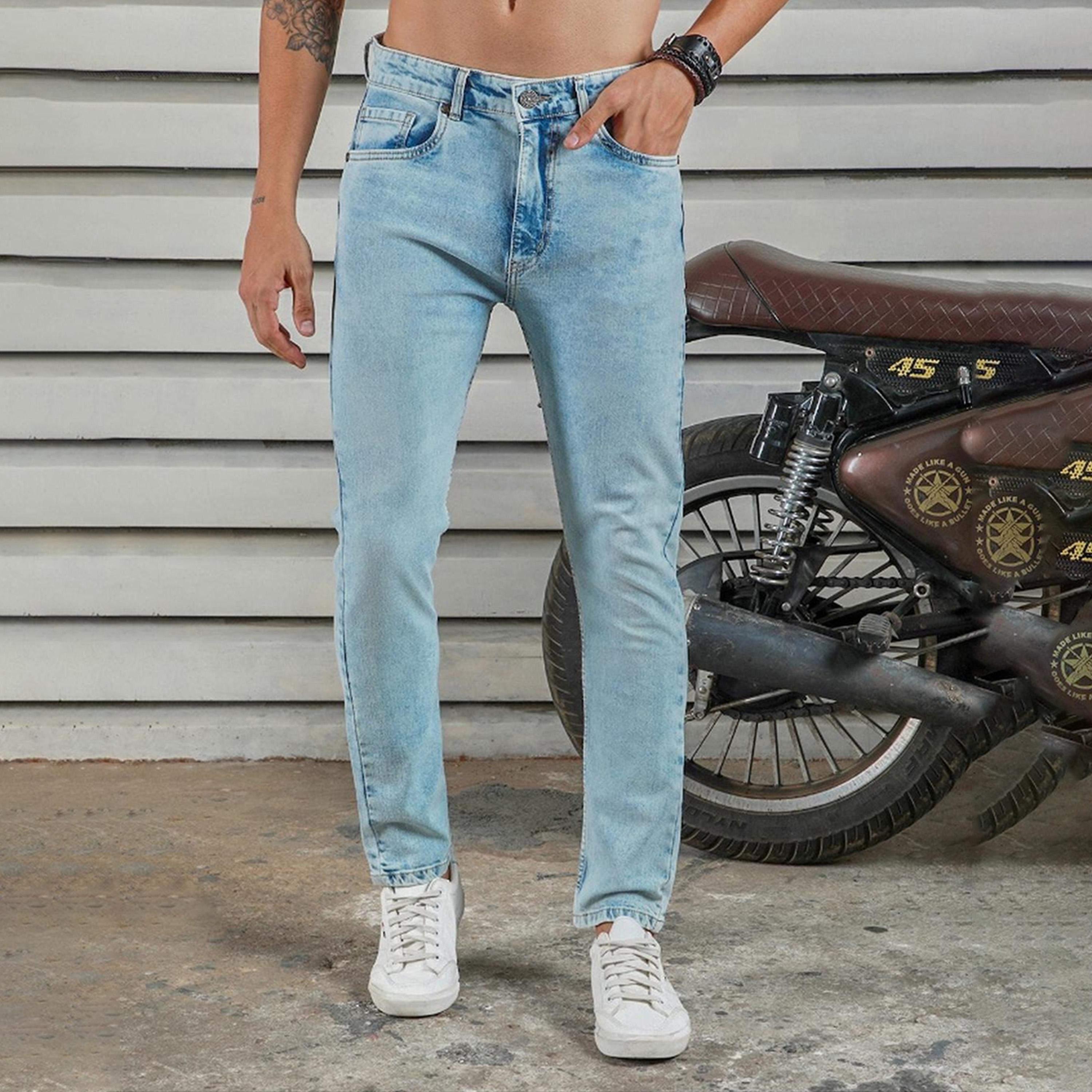 هاي ستار × ستايلي-  بنطال جينز للرجال نيلي 36-men-clothing-bottoms-jeans-image-4