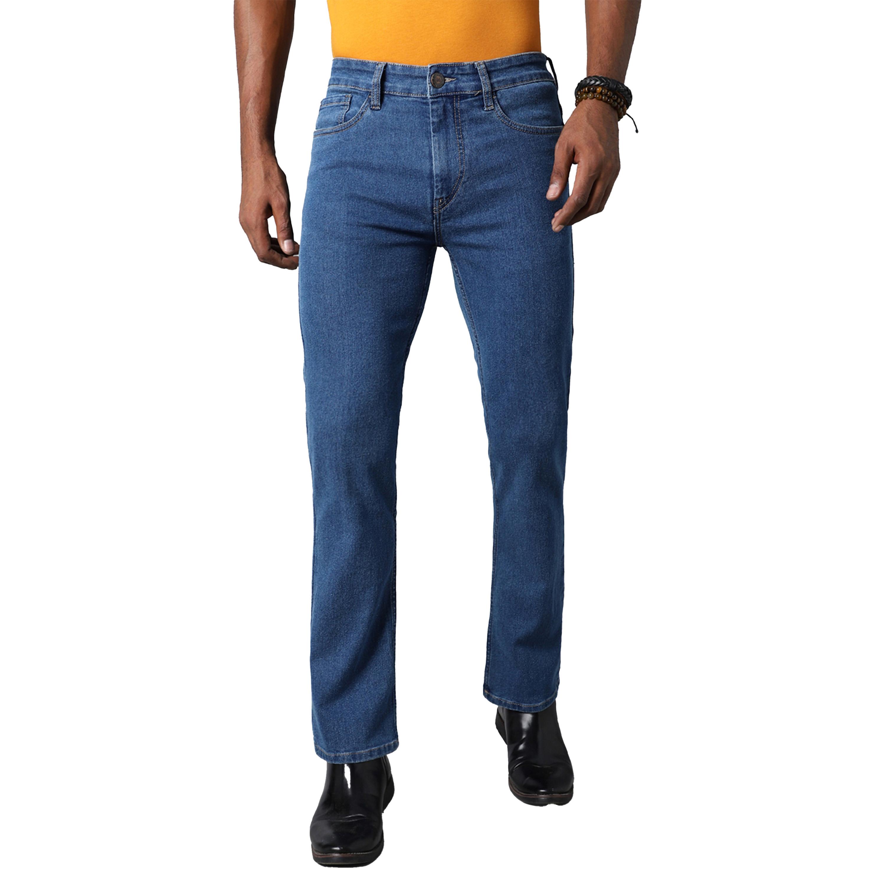 هاي ستار × ستايلي - بنطال جينز بخصر متوسط الارتفاع بقصّة عادية-men-clothing-bottoms-jeans-image-2