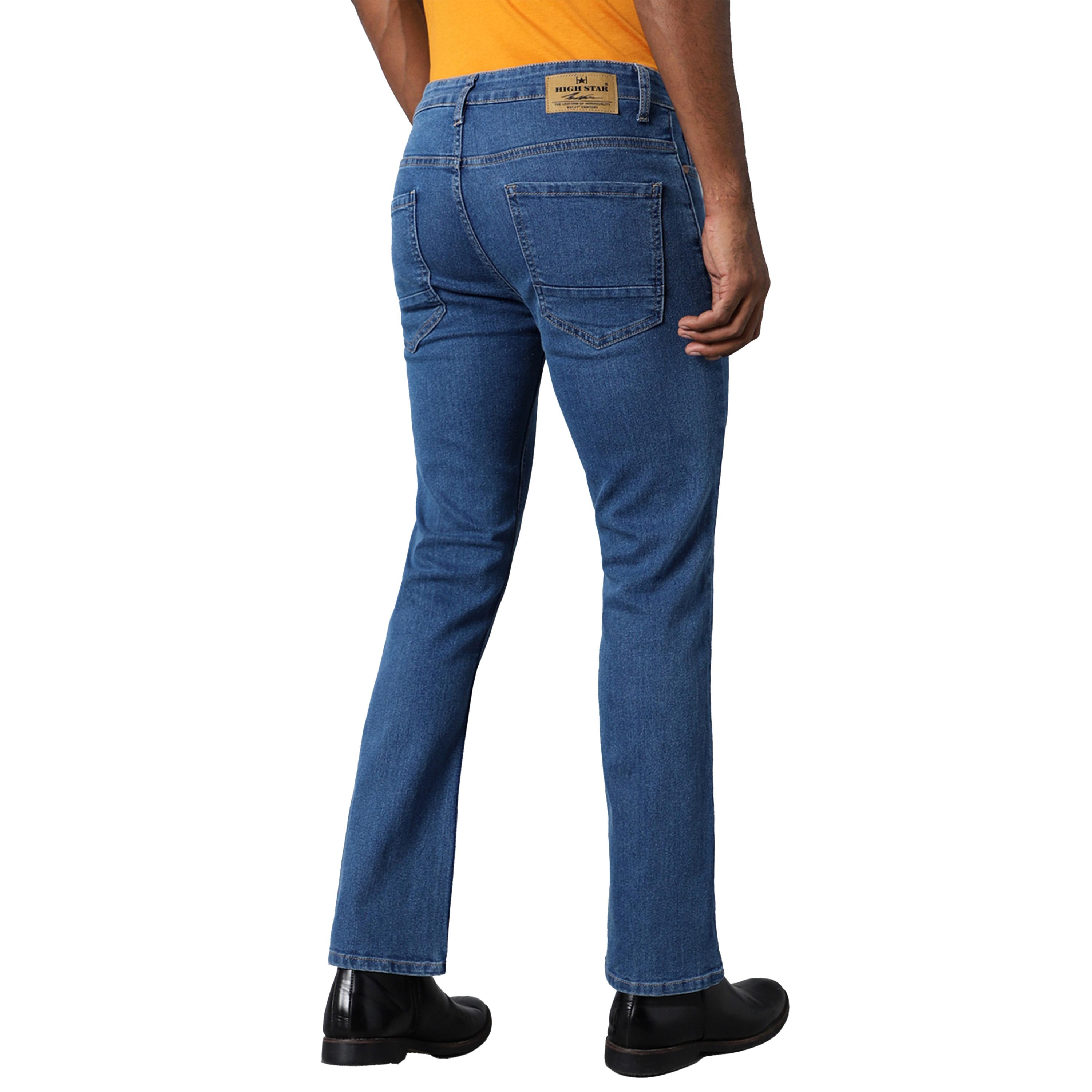 هاي ستار × ستايلي - بنطال جينز بخصر متوسط الارتفاع بقصّة عادية-men-clothing-bottoms-jeans-image-4
