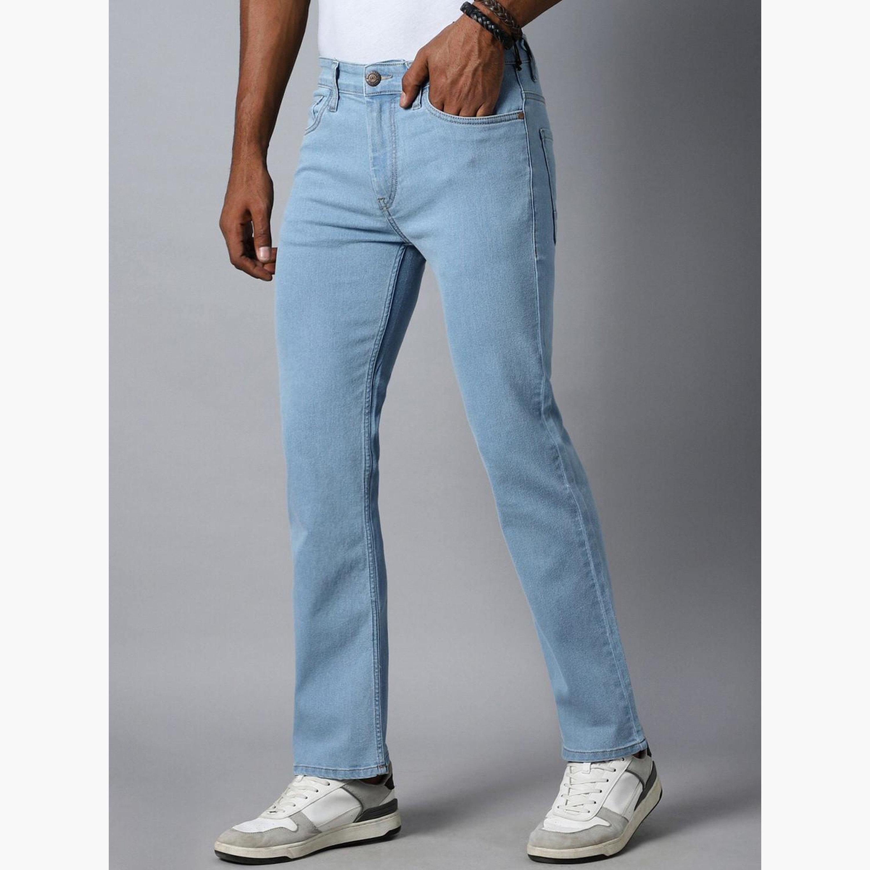 هاي ستار - بنطال جينز أزرق فاتح خصر متوسط الارتفاع بقصّة عادية للرجال-men-clothing-bottoms-jeans-image-1