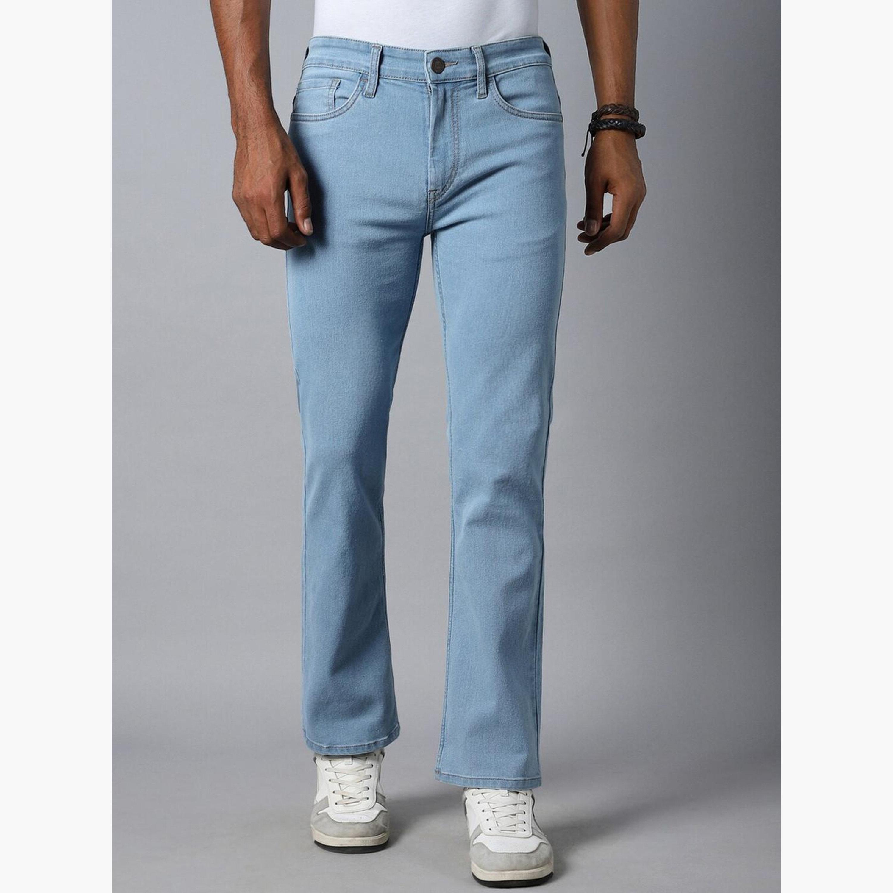 High Star Men Light Blue Mid Rise Regular Fit Jeans-men-clothing-bottoms-jeans-image-4