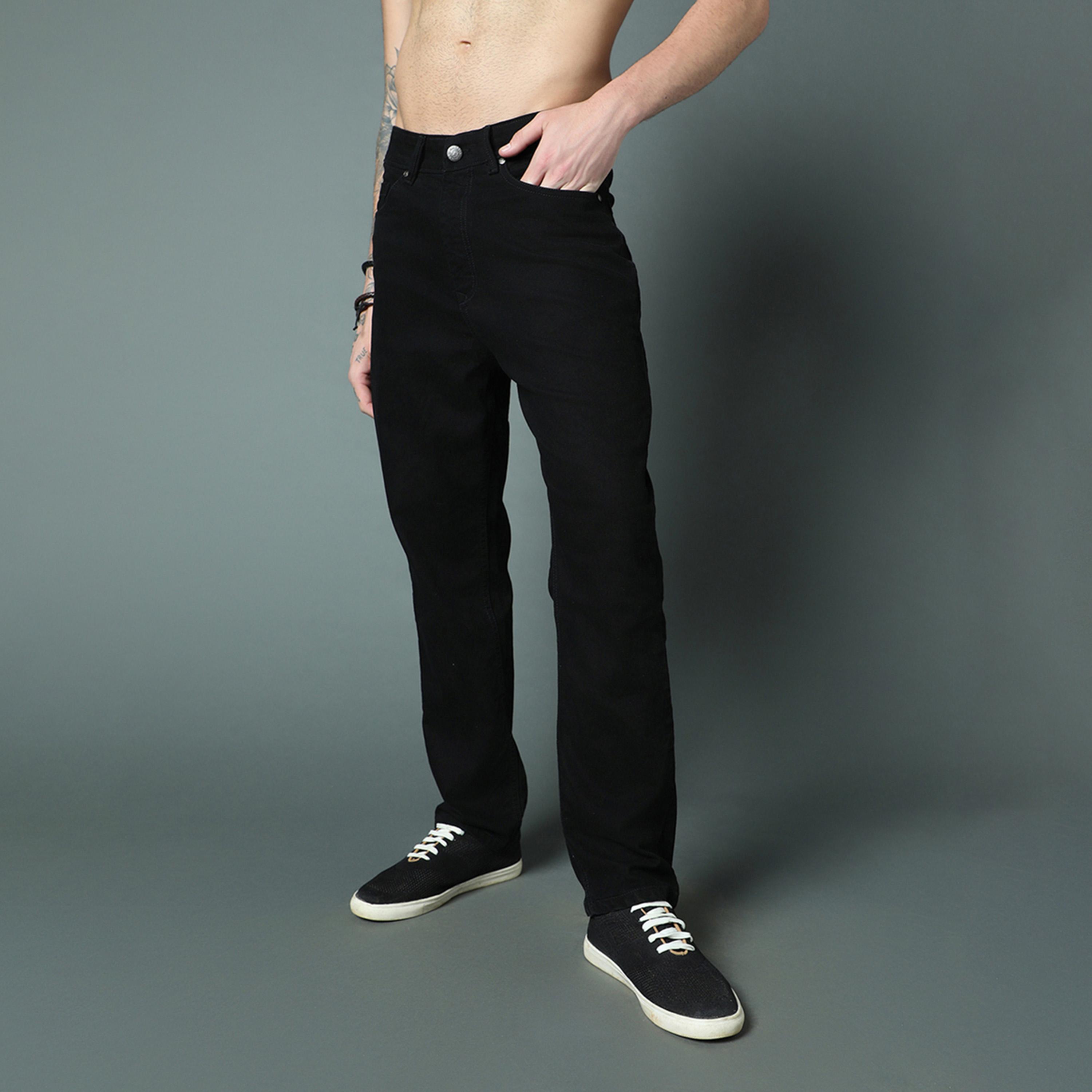 هاي ستار × ستايلي-  بنطال جينز للرجال أسود-men-clothing-bottoms-jeans-image-4