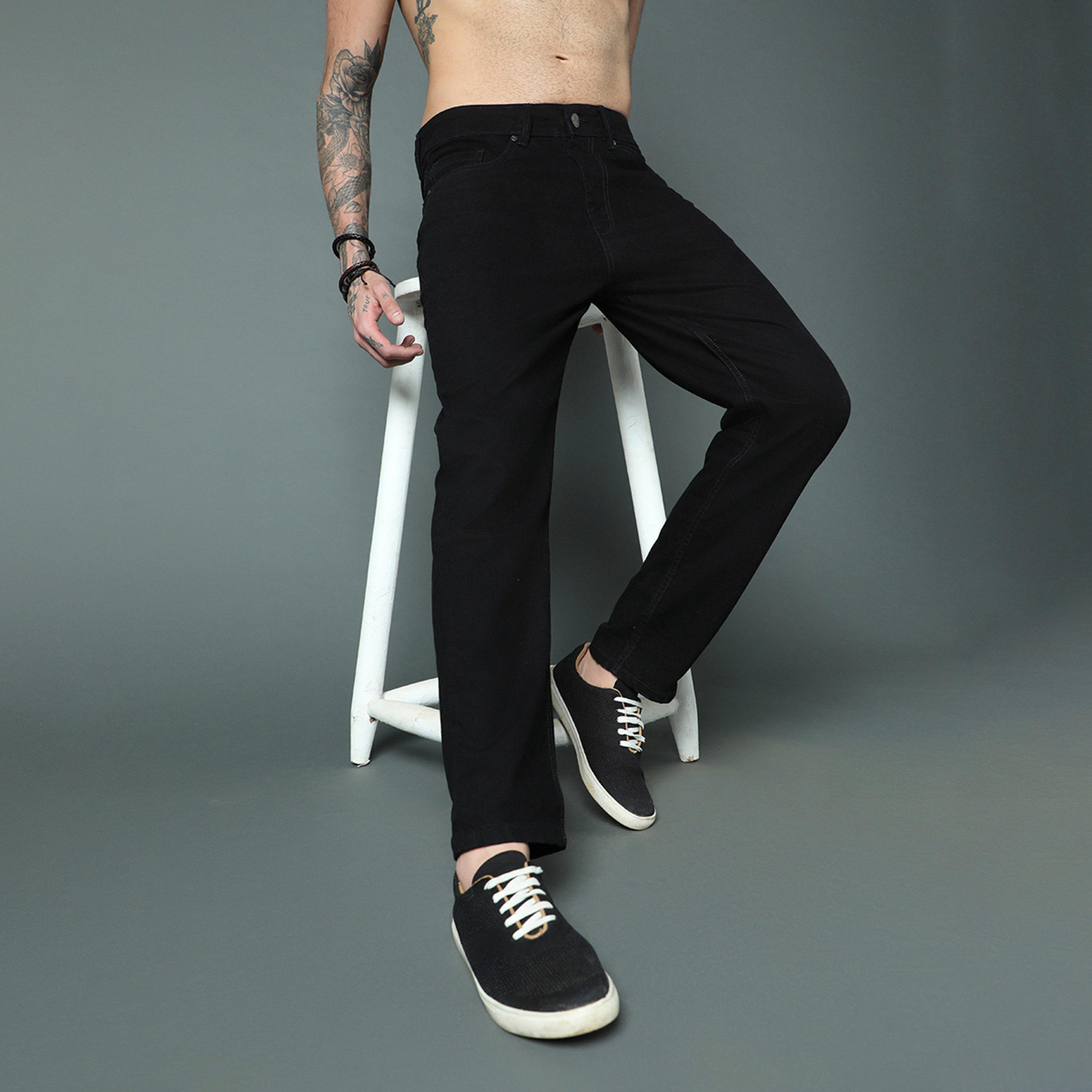 هاي ستار × ستايلي-  بنطال جينز للرجال أسود-men-clothing-bottoms-jeans-image-5