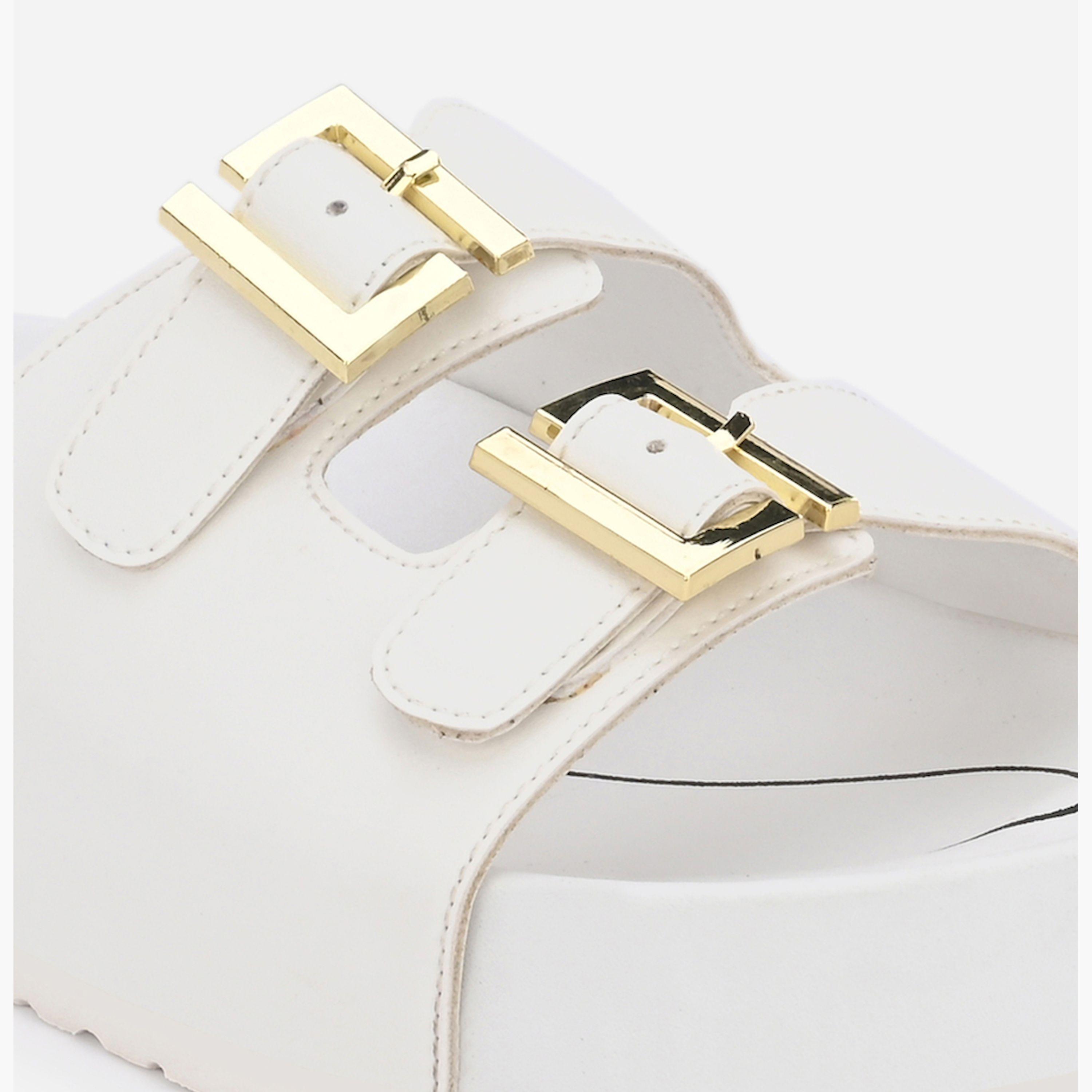 Fresh Feet x Styli Buckle Detail Michelle Orthopedic Sandals-women-shoes-sandals-flats-image-2
