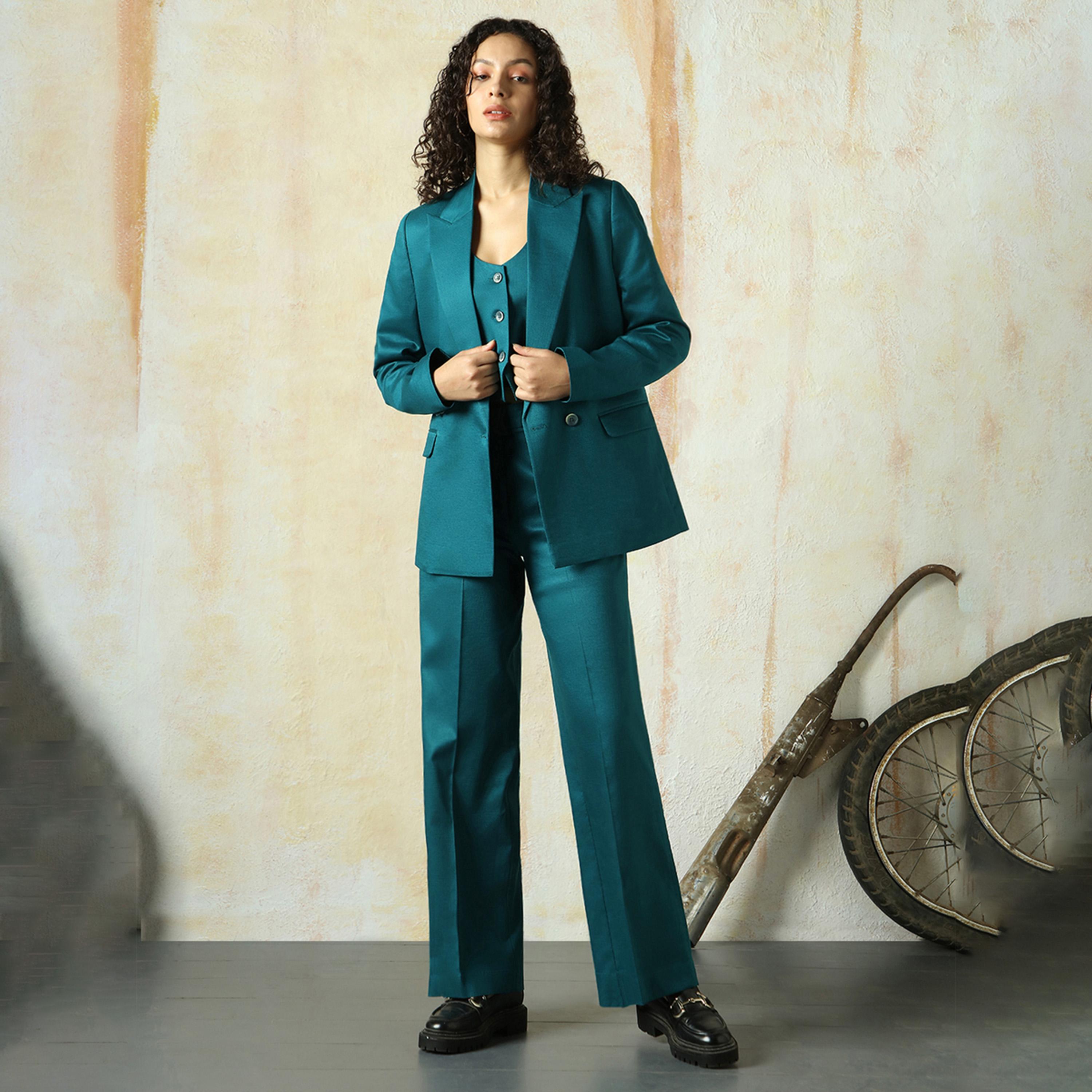 High Star X Styli Women deep teal Co-ords-women-clothing-coordsets-image-1