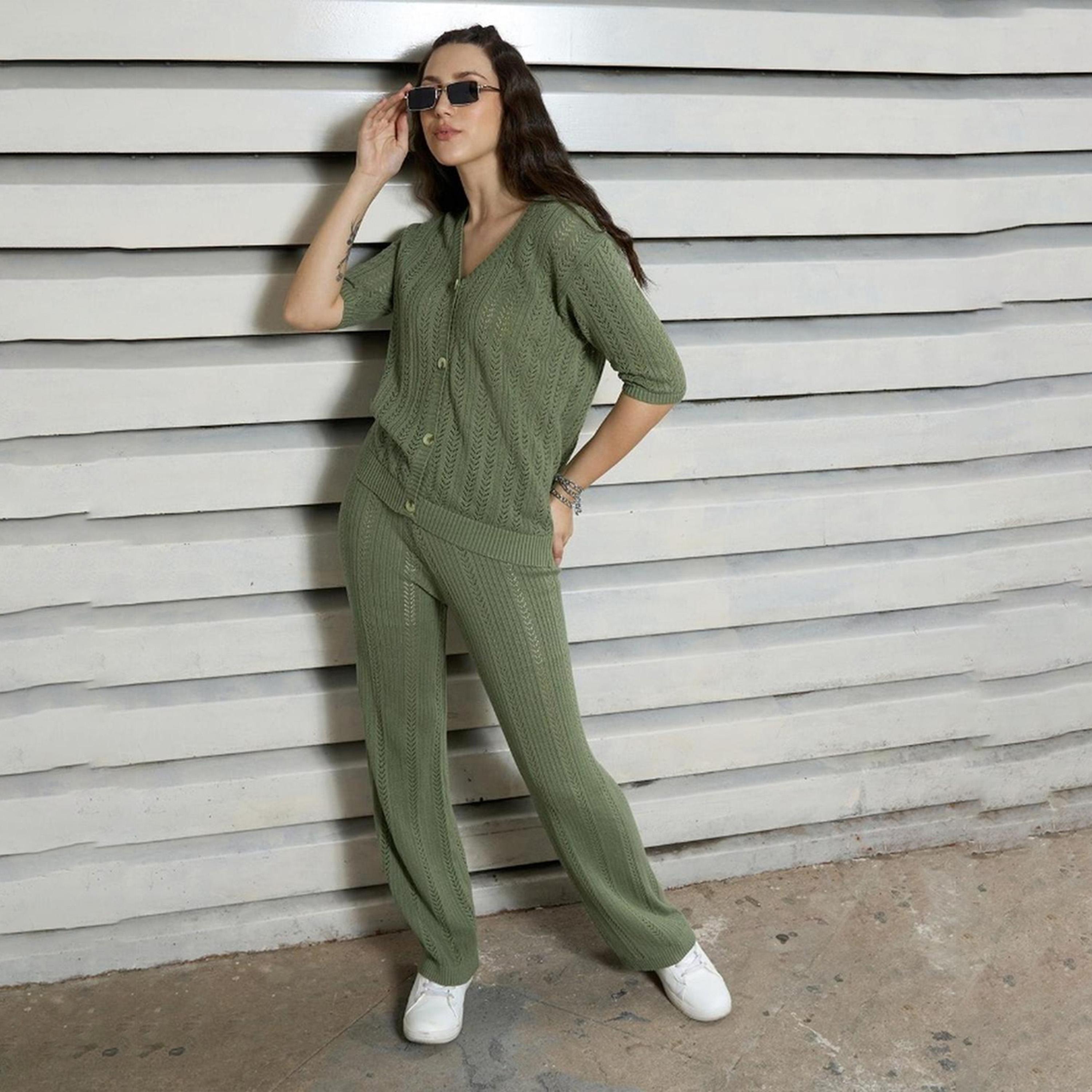 High Star X Styli Women Green Co-ord-women-clothing-coordsets-image-1