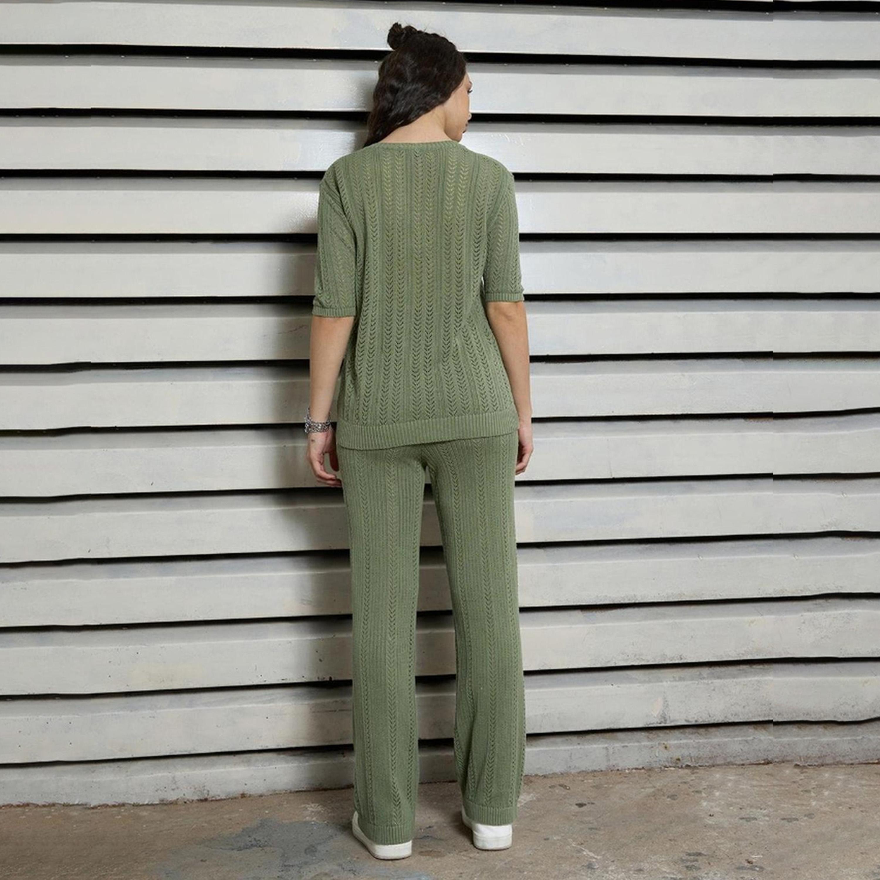 هاي ستار × ستايلي - طقم نسائي - أخضر-women-clothing-coordsets-image-5