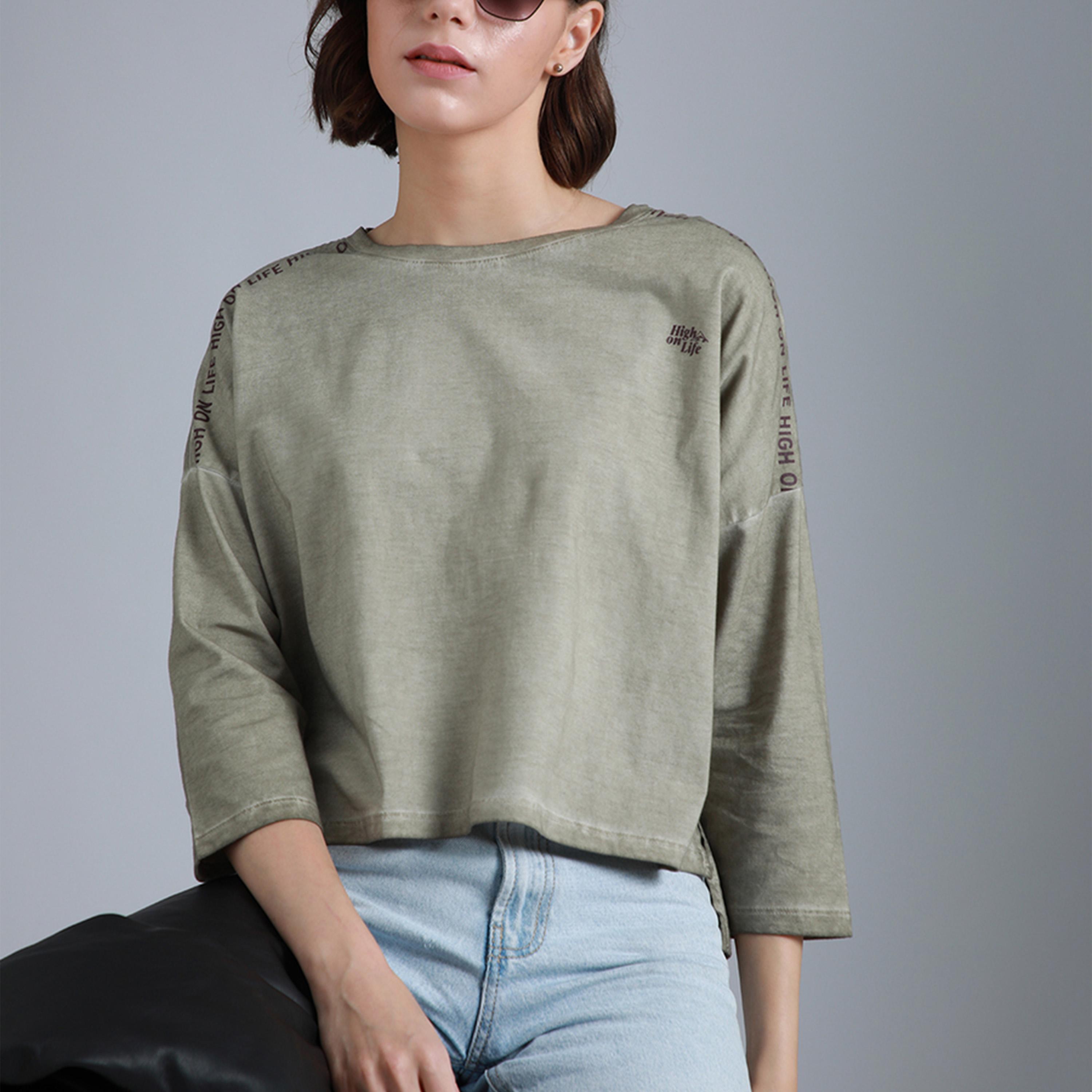 هاي ستار × ستايلي - تي شيرت نسائي - بيج-women-clothing-tshirts-image-6