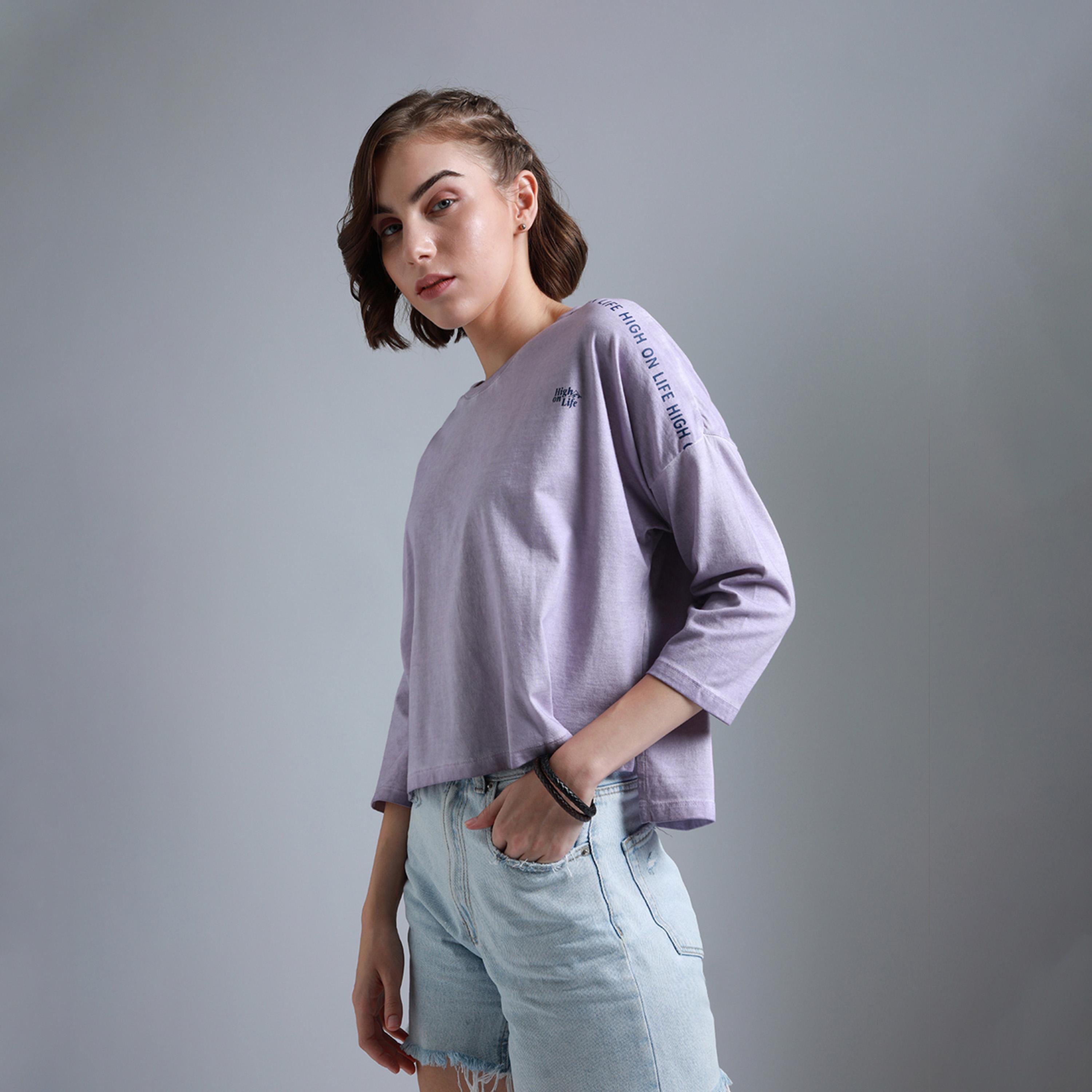 هاي ستار × ستايلي - تي شيرت نسائي - بنفسجي-women-clothing-tshirts-image-1