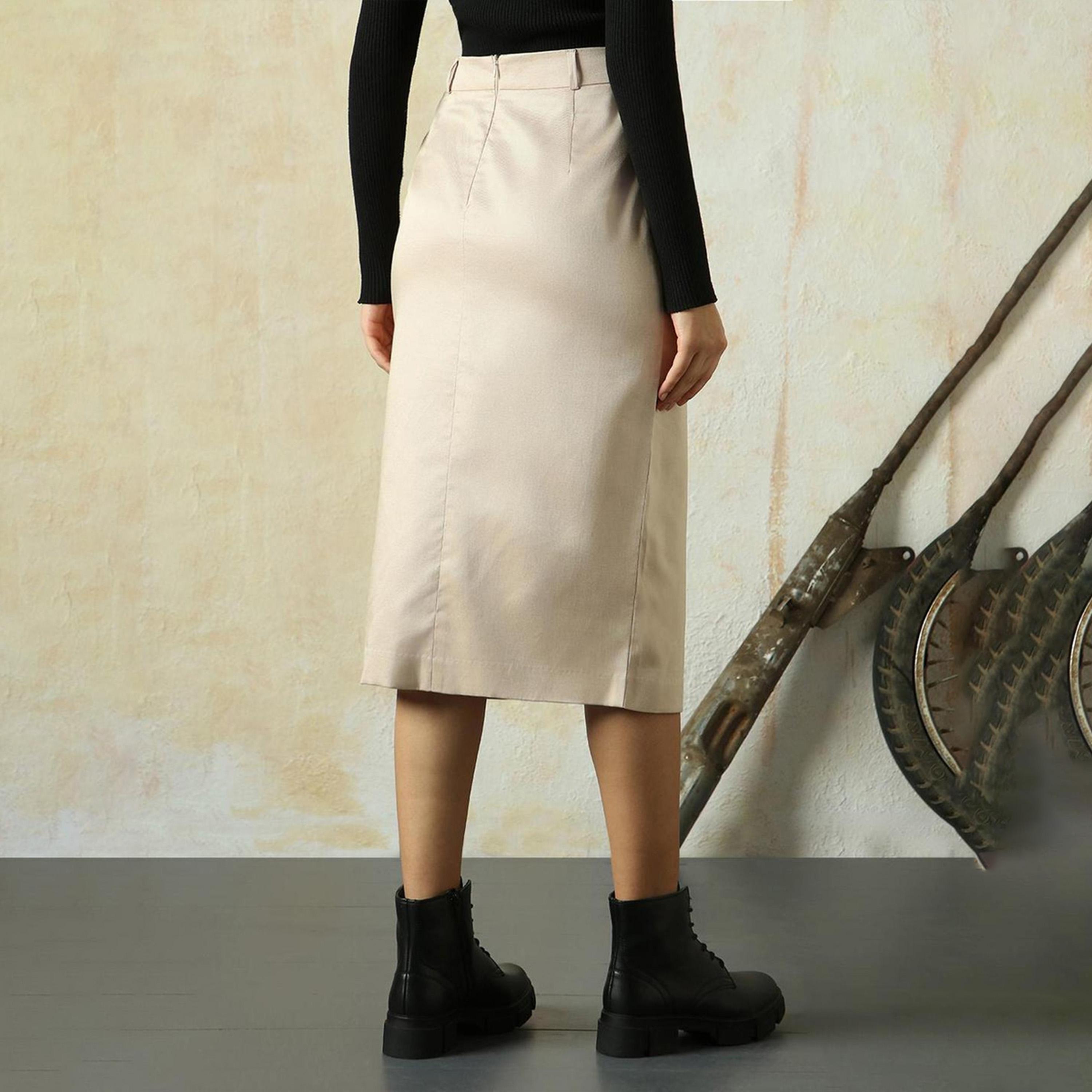 هاي ستار × ستايلي - تنورة نسائية بنمط جلد الظبي 15-1308 TCX-women-clothing-skirts-image-3