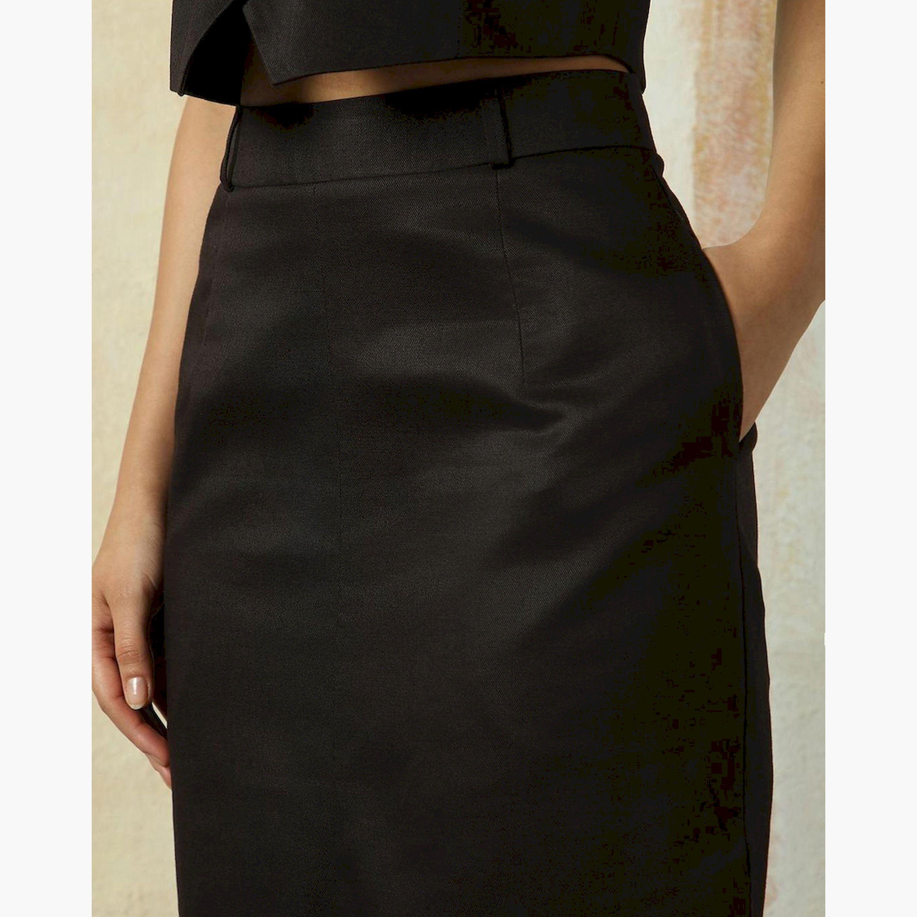 هاي ستار × ستايلي - تنورة نسائية - أسود-women-clothing-bottoms-skirts-image-4