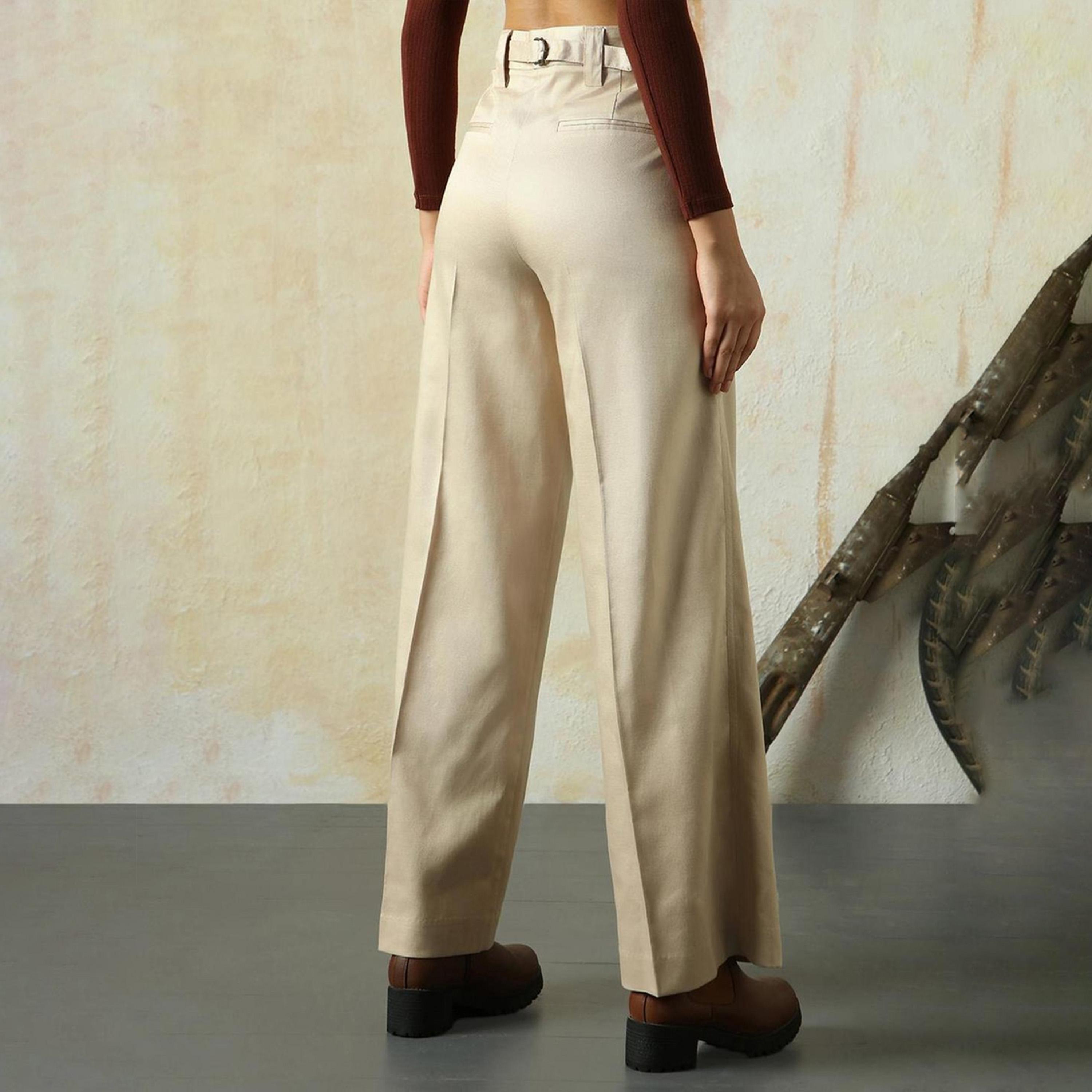 High Star X Styli Women Beige Trousers-women-clothing-bottoms-trousers-image-5