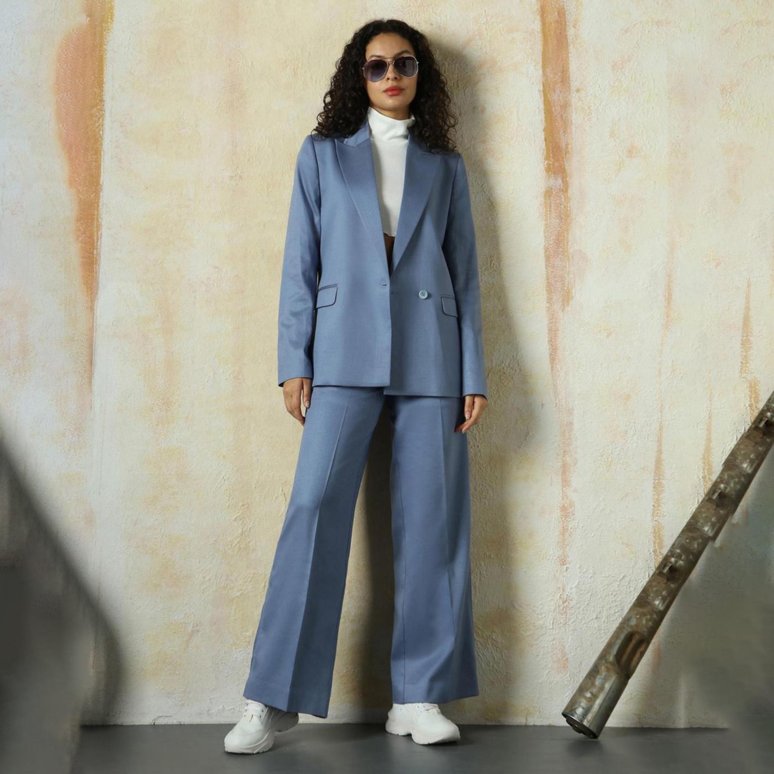 High Star X Styli Women Infinity blue Wide leg Trousers-women-clothing-bottoms-trousers-image-2