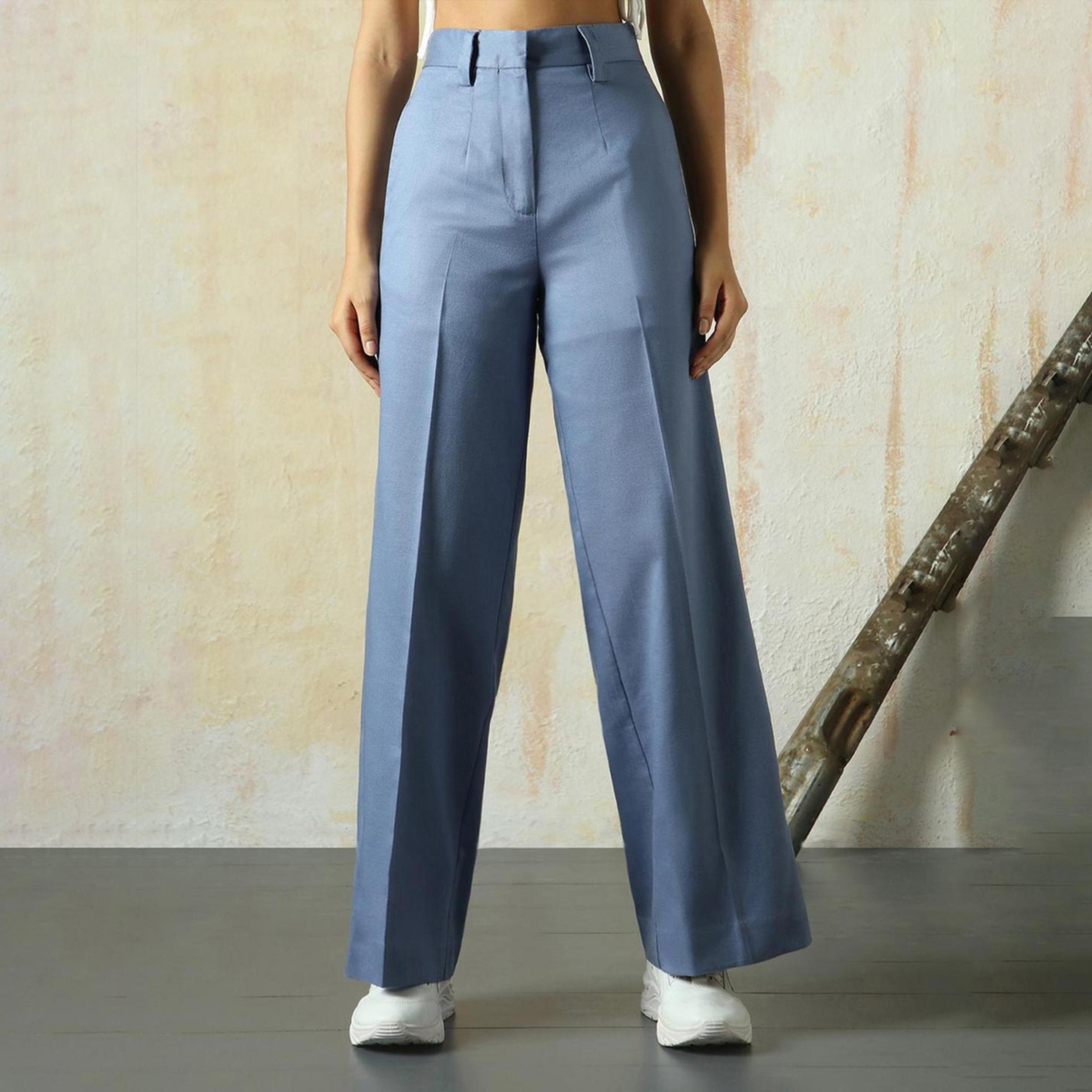 High Star X Styli Women Infinity blue Wide leg Trousers-women-clothing-bottoms-trousers-image-5