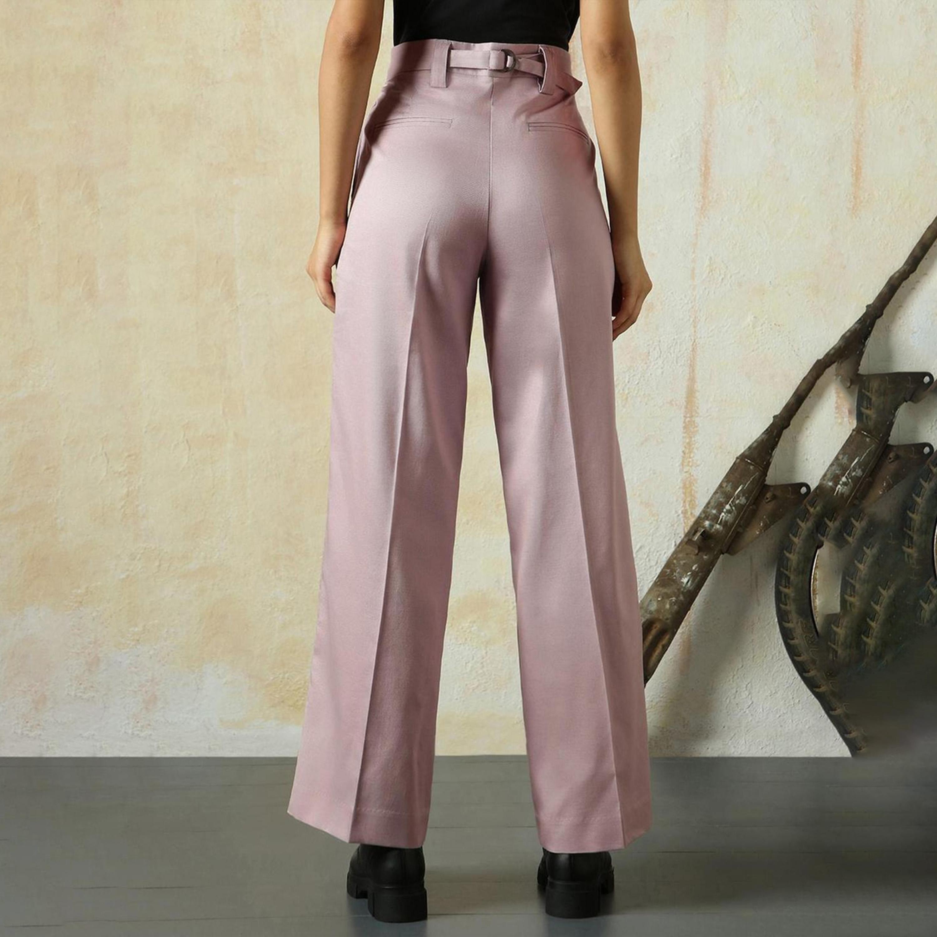 هاي ستار × ستايلي - بنطال نسائي واسع الساق - خزامي-women-clothing-bottoms-trousers-image-3
