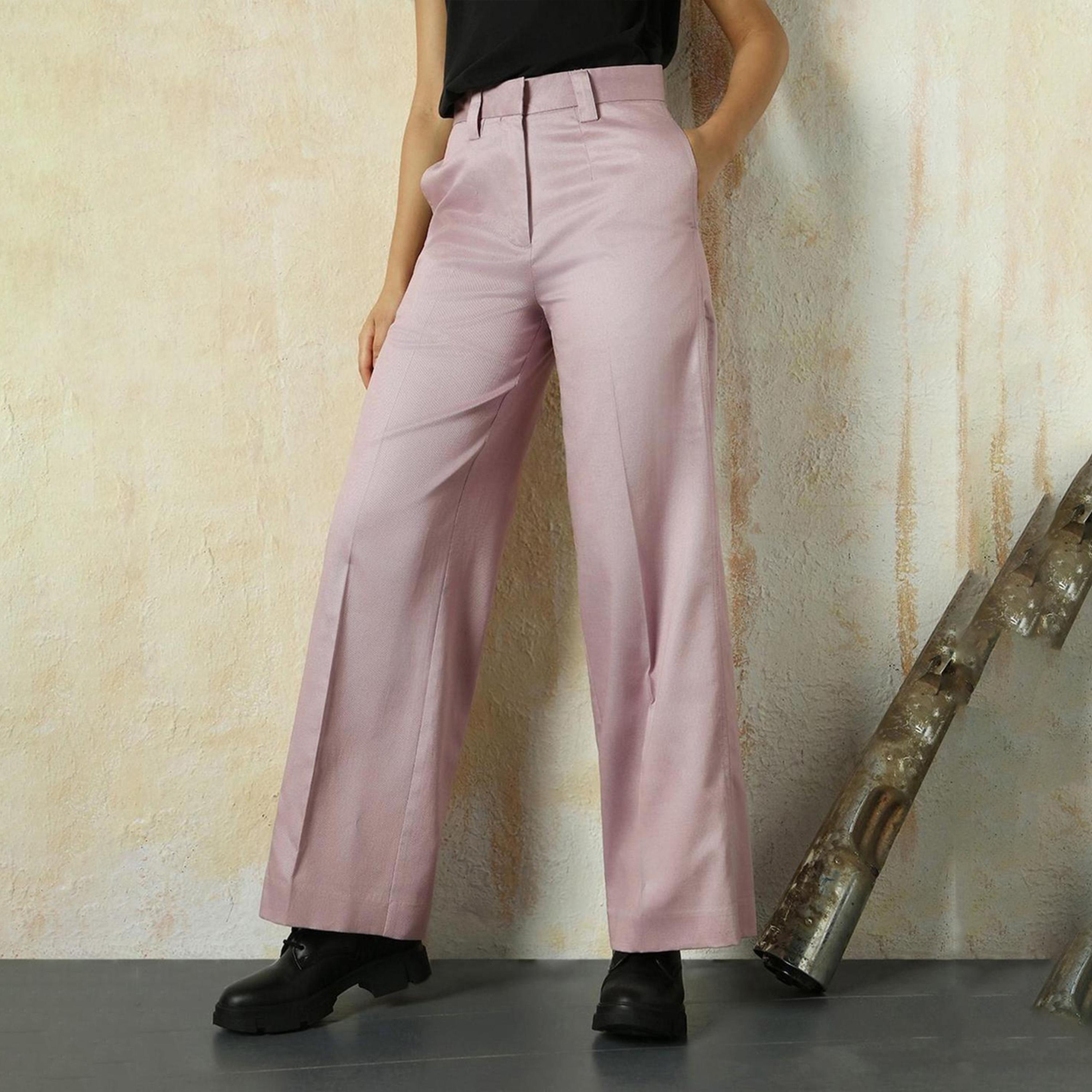 هاي ستار × ستايلي - بنطال نسائي واسع الساق - خزامي-women-clothing-bottoms-trousers-image-5
