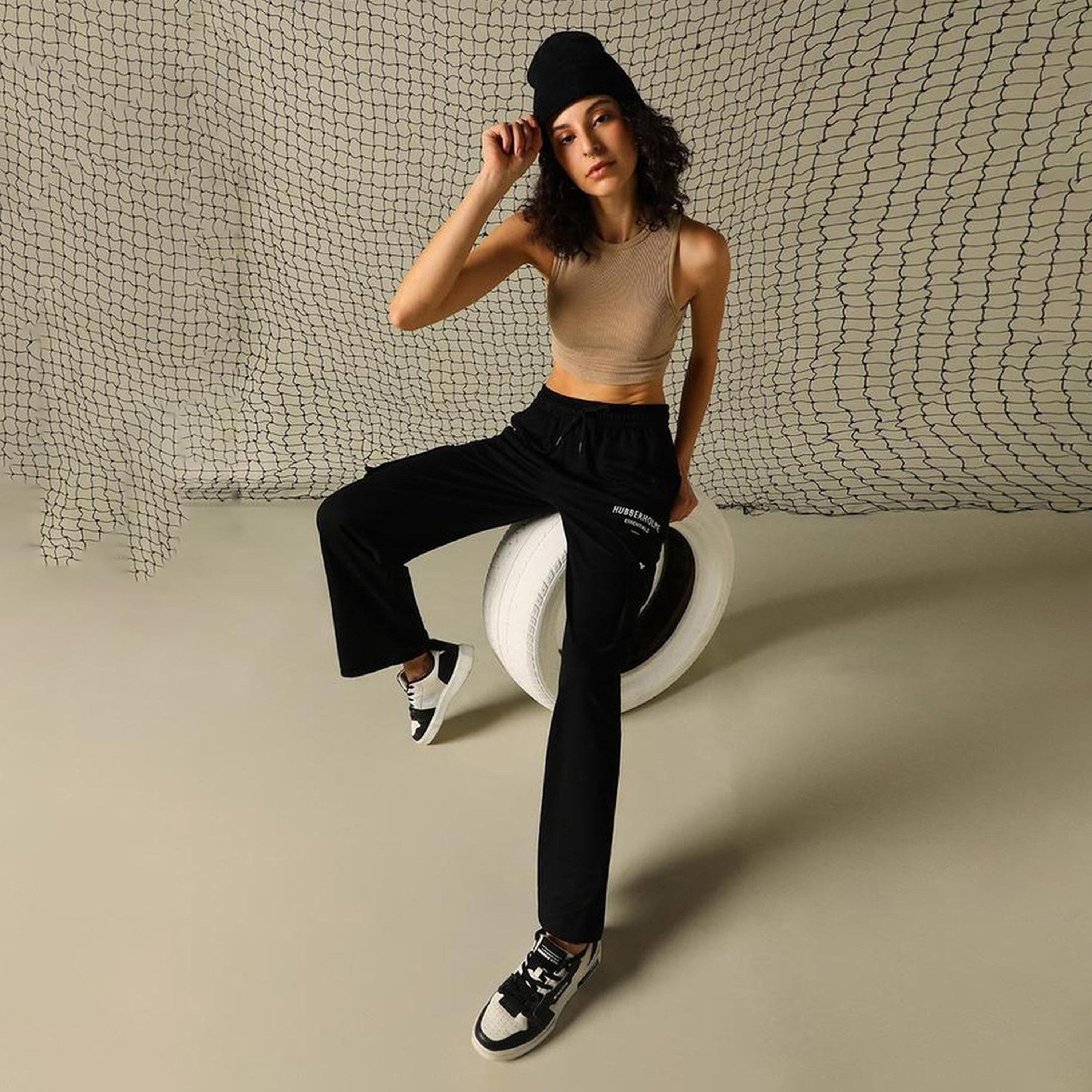 هابر هولم × ستايلي - بنطال للنساء - أسود-women-clothing-bottoms-joggers-image-3