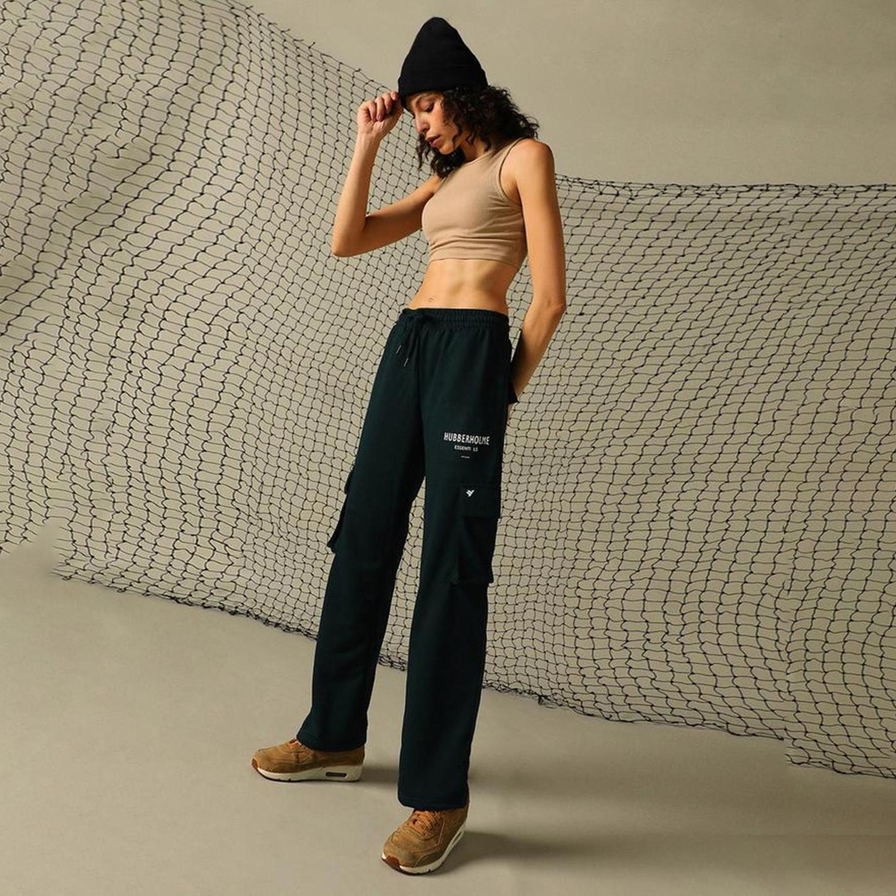 هابر هولم × ستايلي - بنطال نسائي - أخضر داكن-women-clothing-bottoms-trousers-image-2