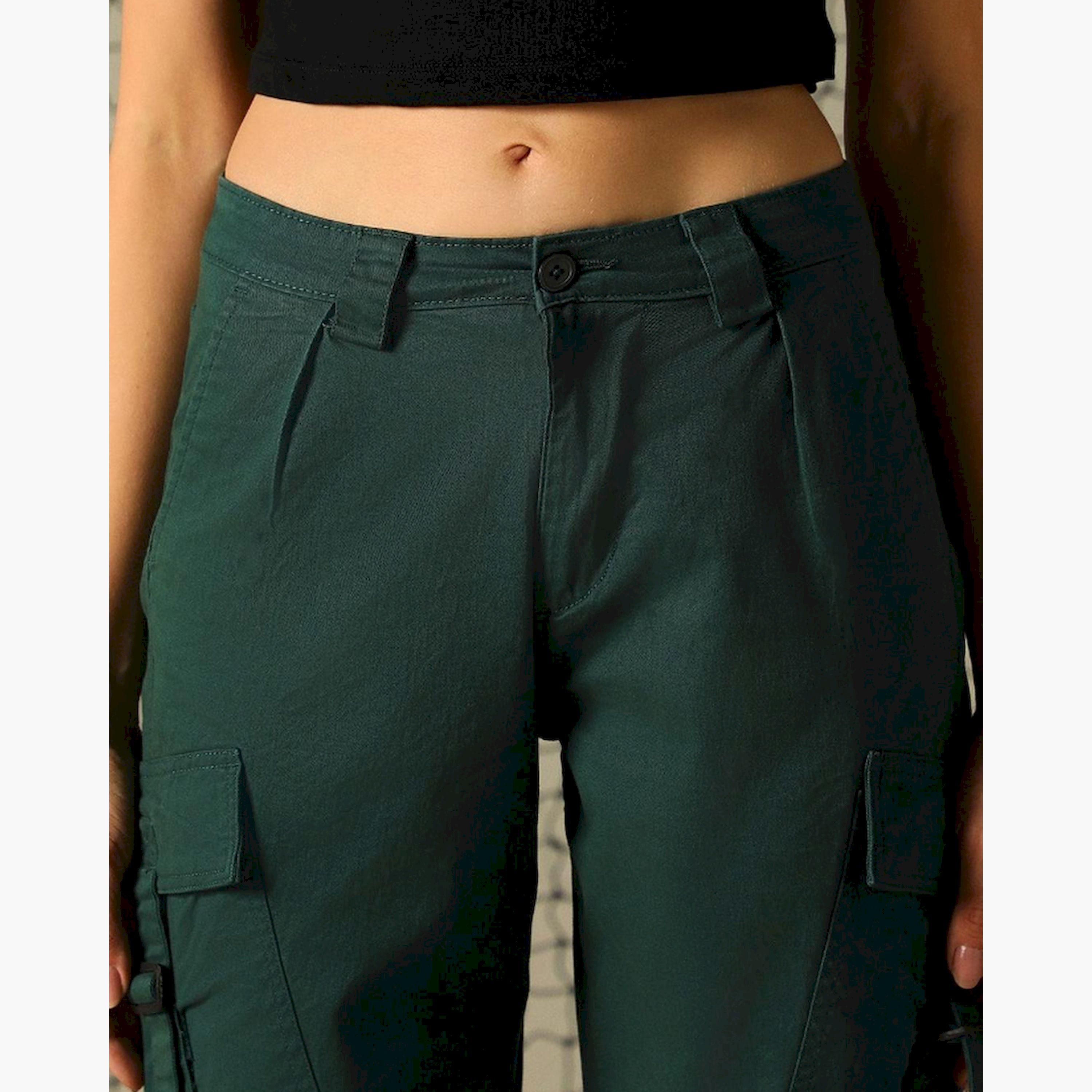 هابر هولم × ستايلي - بنطال نسائي - أخضر الغابة-women-clothing-bottoms-trousers-image-6