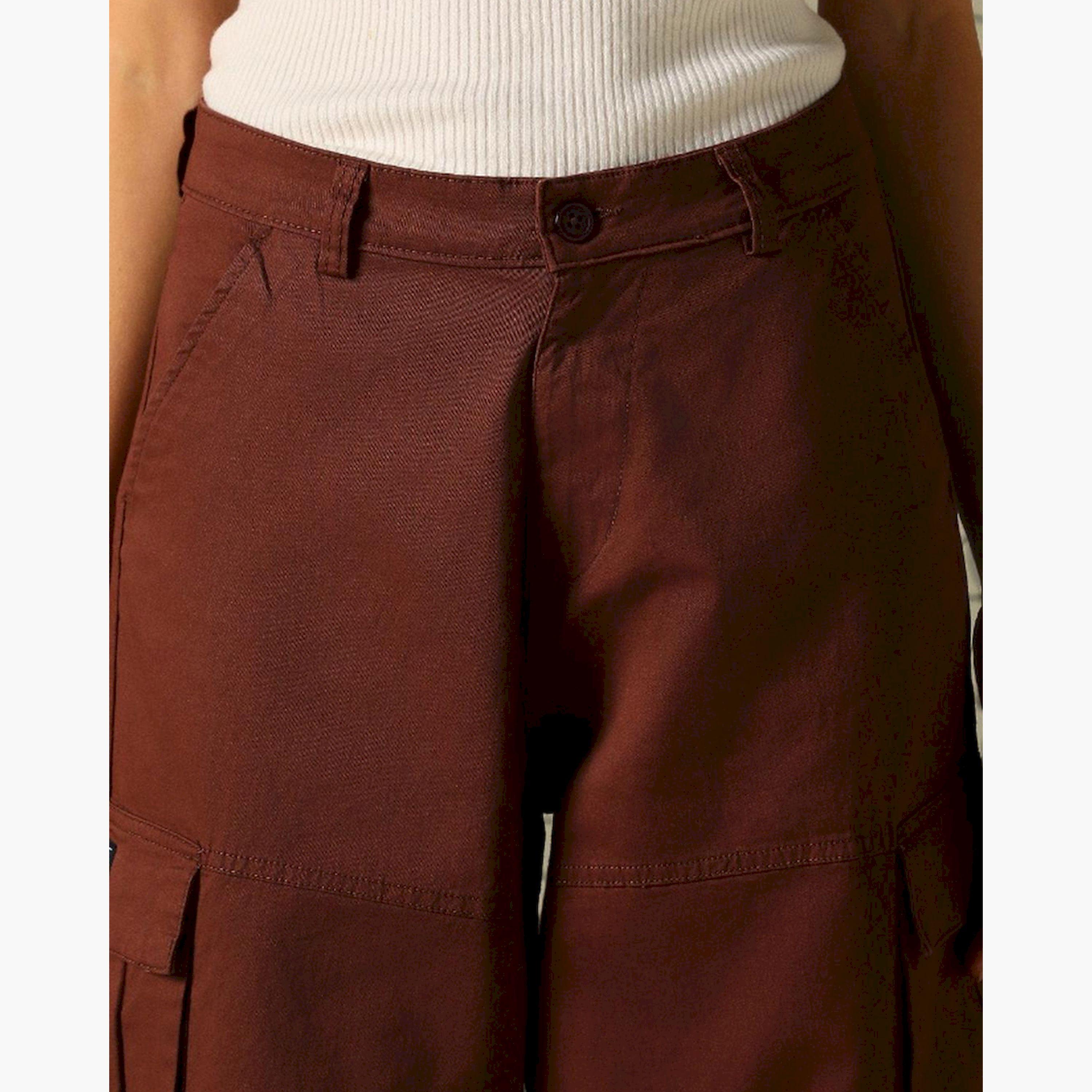 هابر هولم × ستايلي - بنطال للنساء - بني-women-clothing-bottoms-trousers-image-5