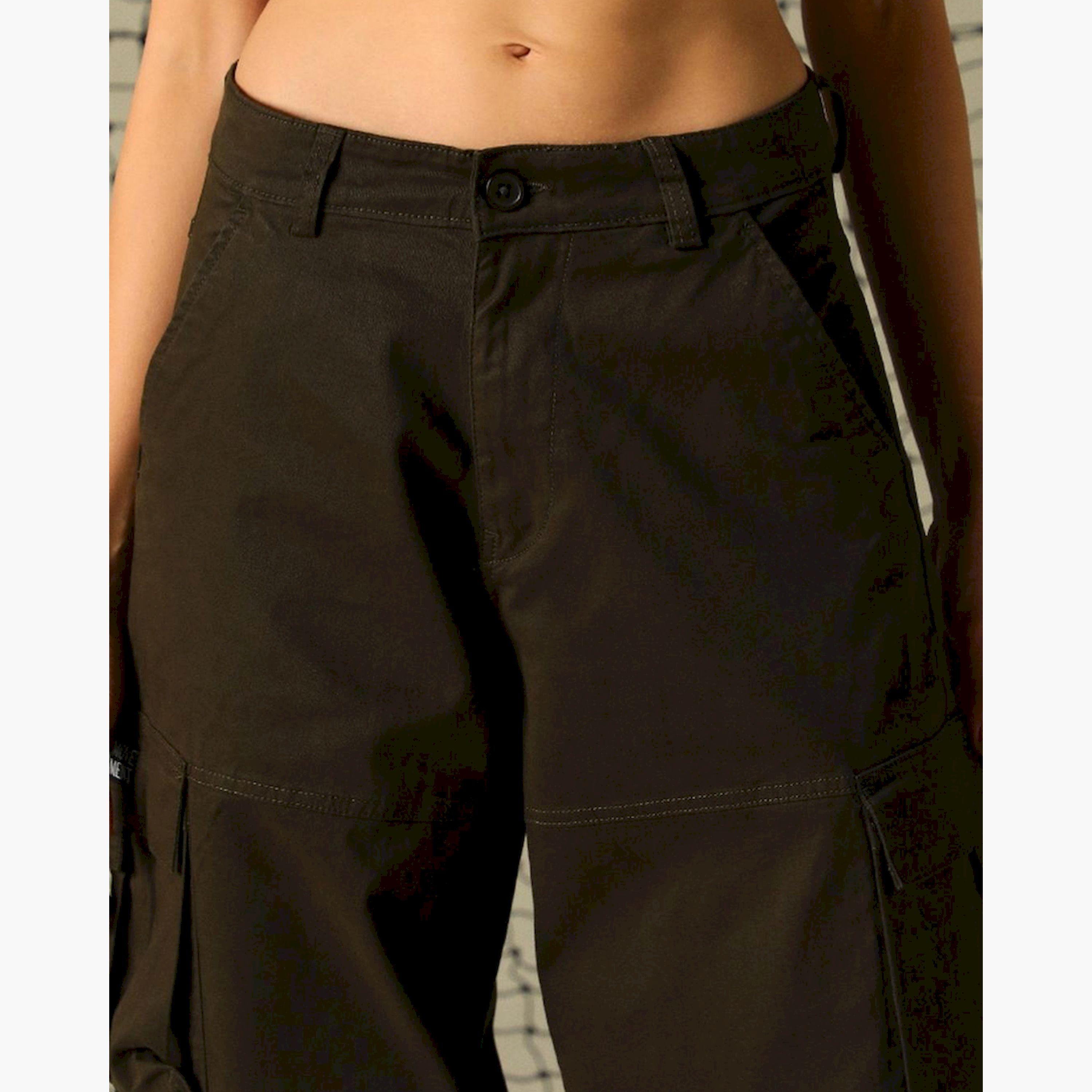 هابر هولم × ستايلي - بنطال نسائي - زيتي داكن-women-clothing-bottoms-trousers-image-6