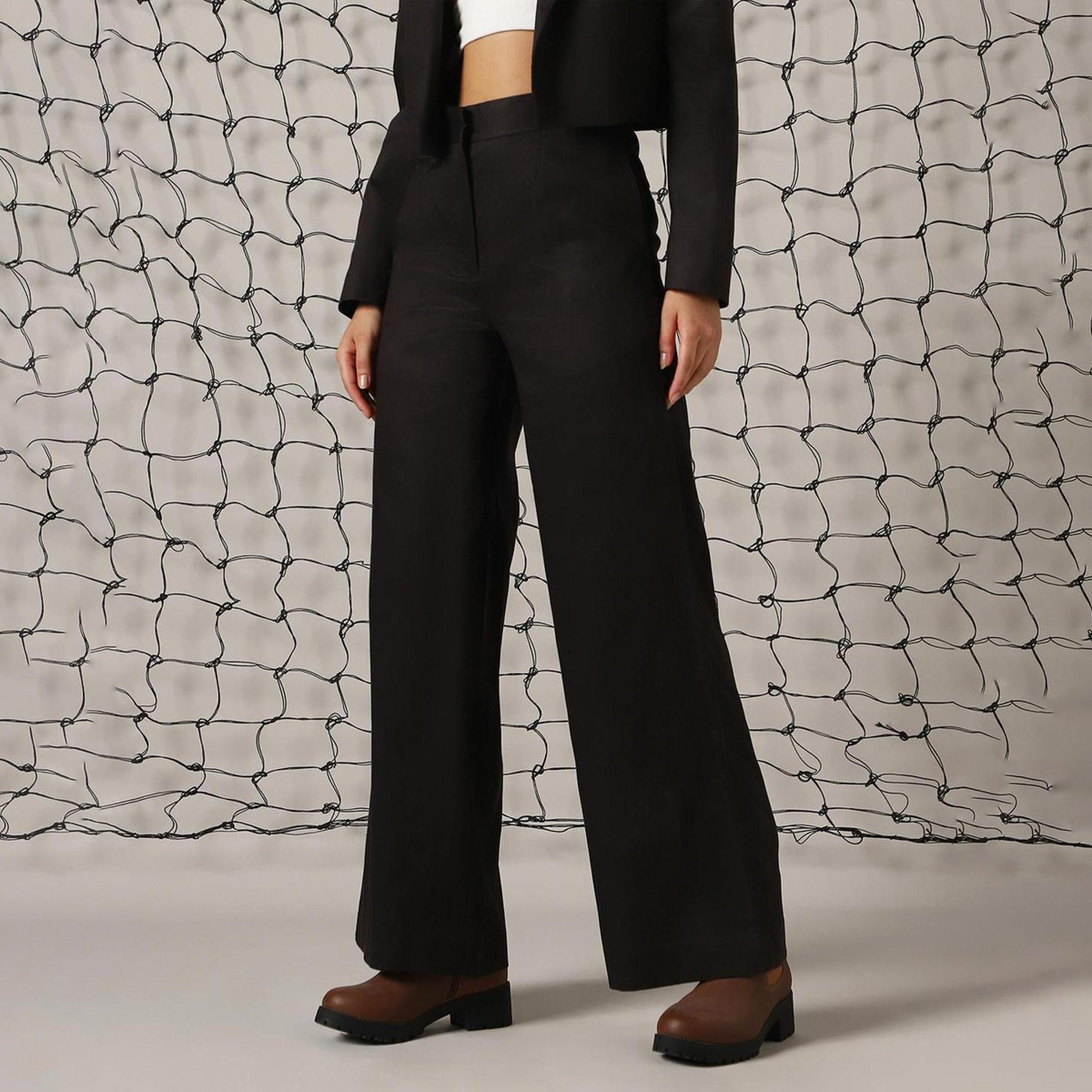 هابر هولم × ستايلي - بنطال للنساء - أسود-women-clothing-bottoms-trousers-image-3