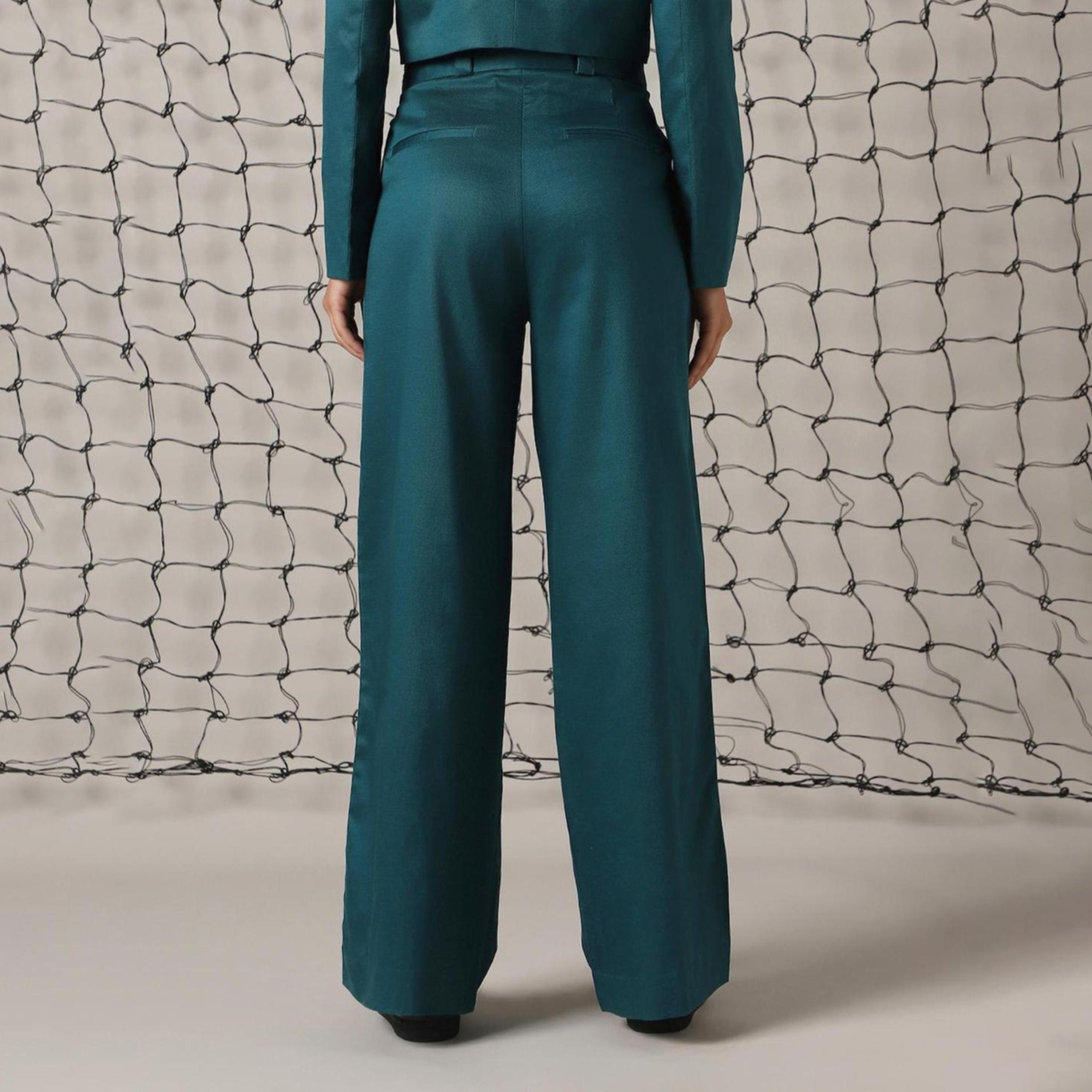 Hubberholme X Styli Women deep teal Trousers-women-clothing-bottoms-trousers-image-3