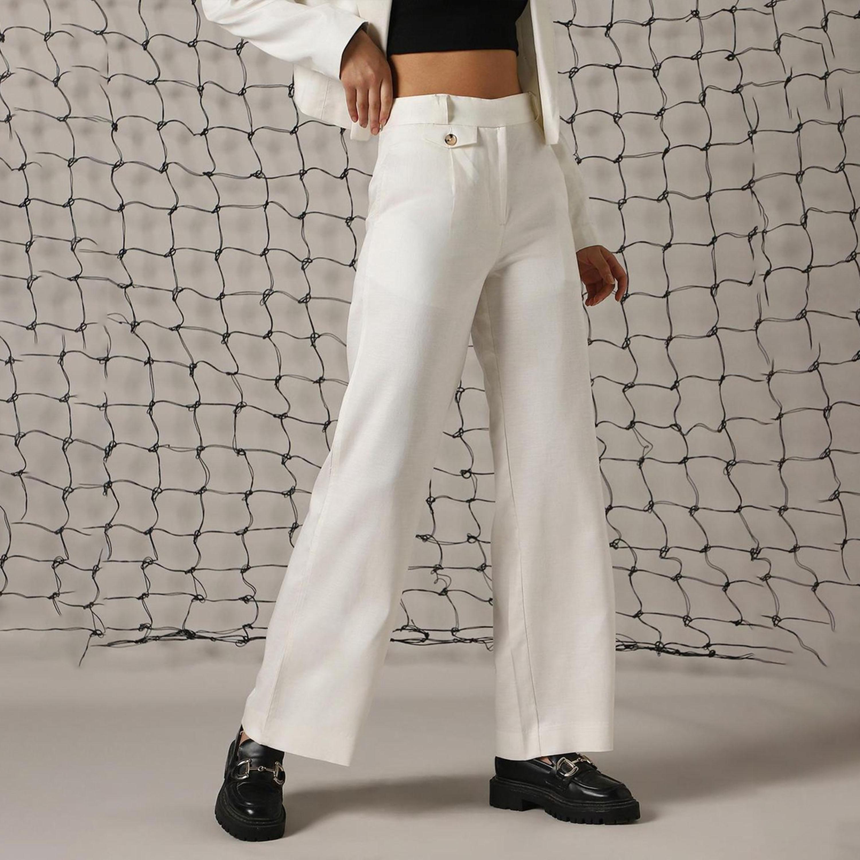 هابر هولم × ستايلي - بنطال نسائي - لون المارشميلو-women-clothing-bottoms-trousers-image-2