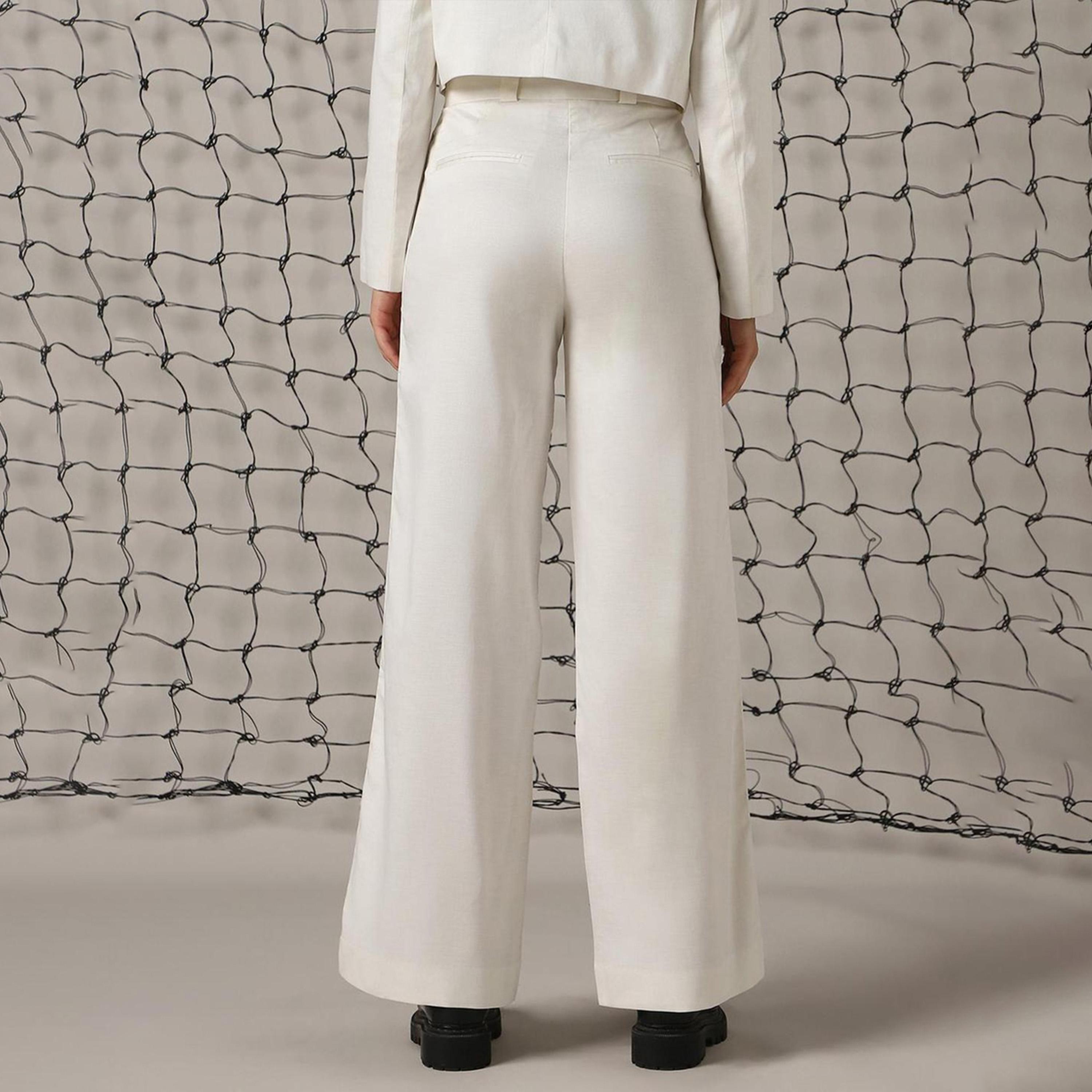 هابر هولم × ستايلي - بنطال نسائي - لون المارشميلو-women-clothing-bottoms-trousers-image-3