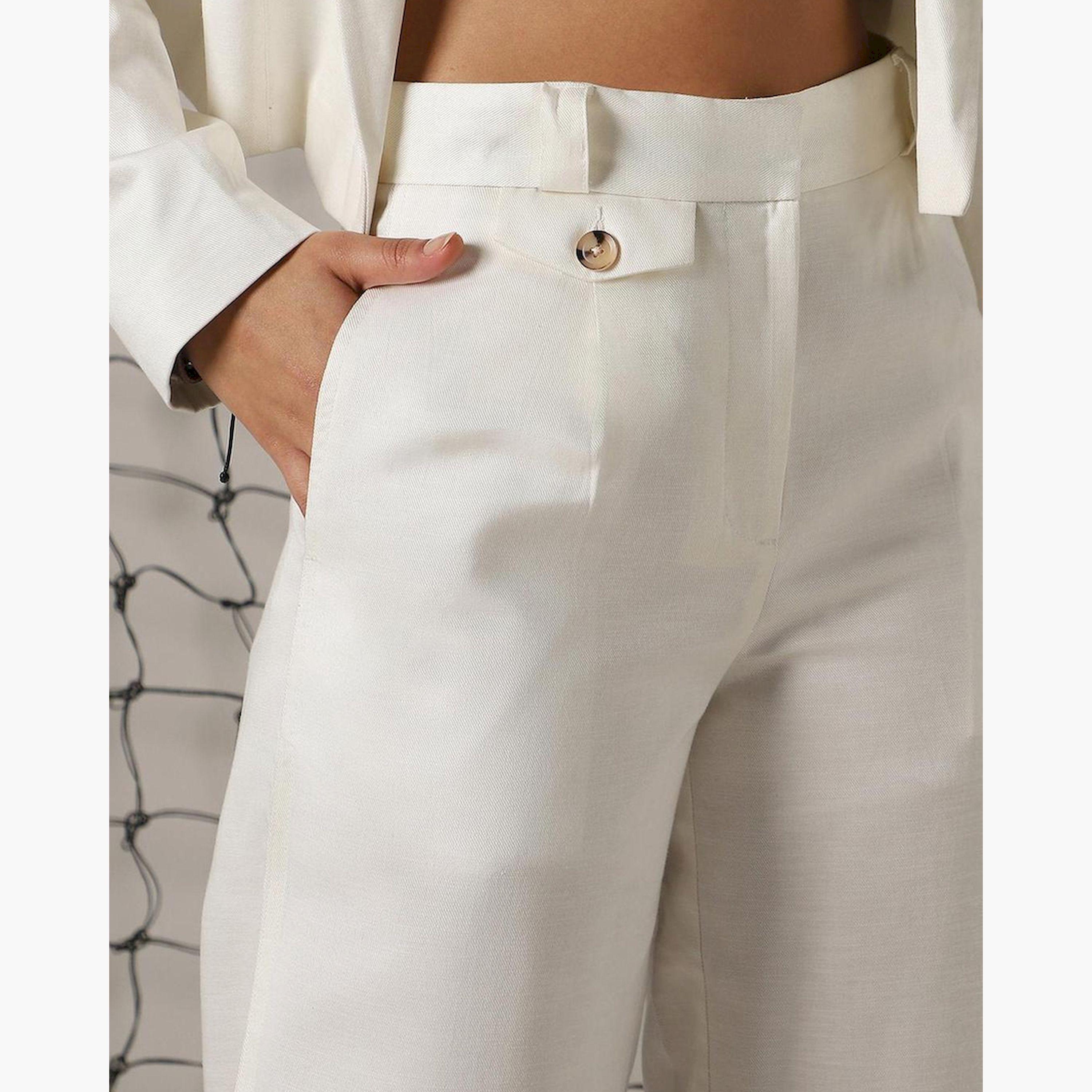 هابر هولم × ستايلي - بنطال نسائي - لون المارشميلو-women-clothing-bottoms-trousers-image-4