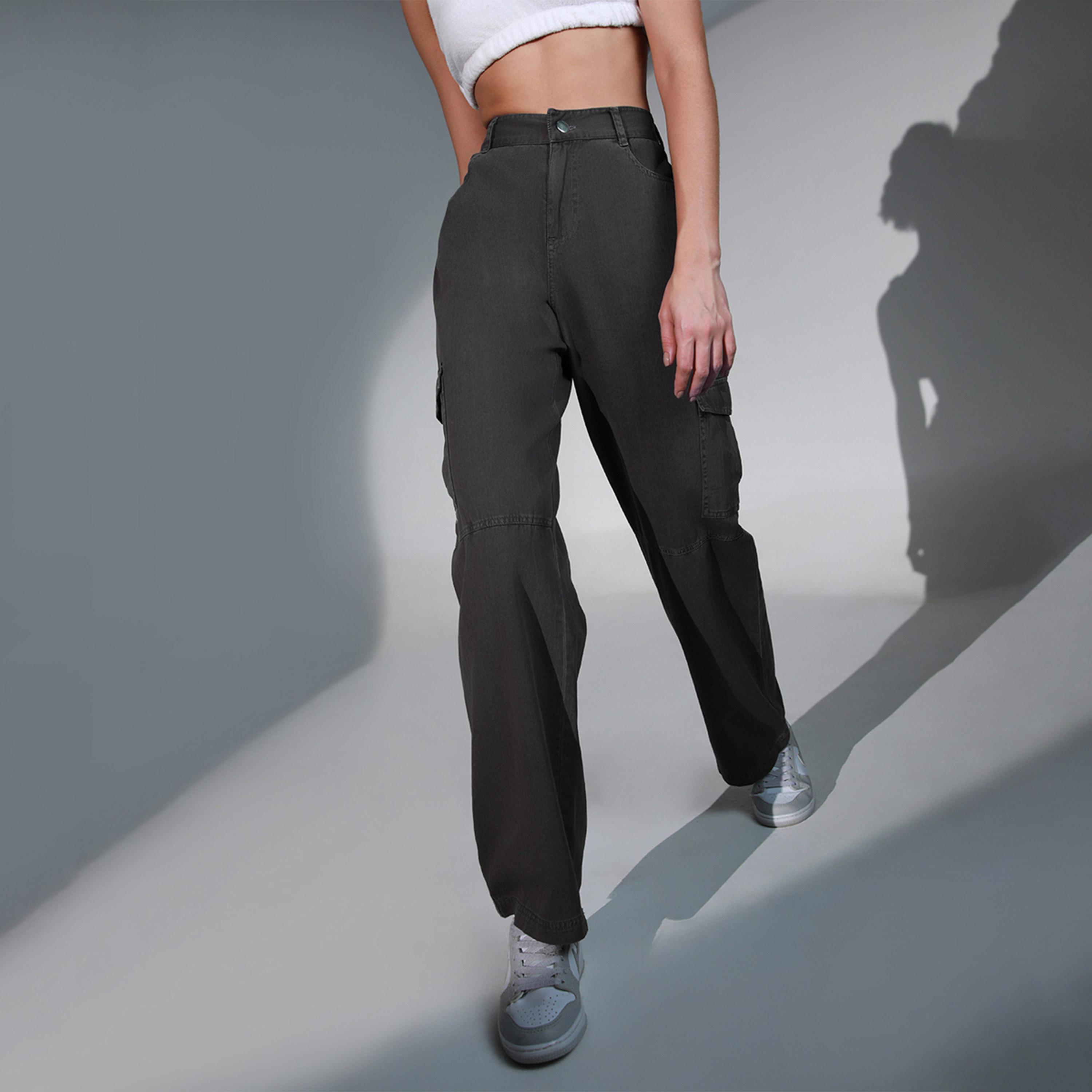 Hubberholme X Styli Women Grey Trousers-women-clothing-bottoms-trousers-image-1