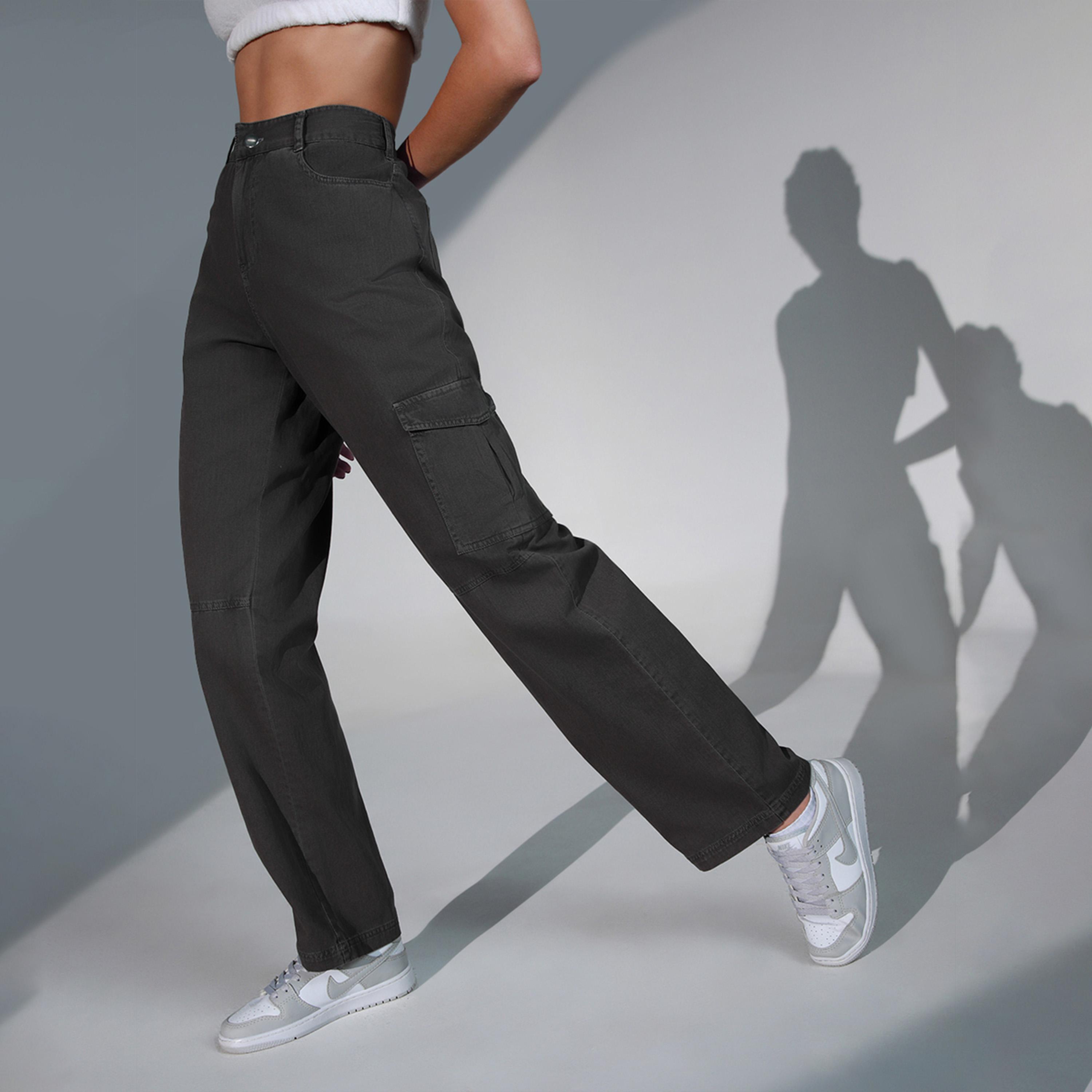 Hubberholme X Styli Women Grey Trousers-women-clothing-bottoms-trousers-image-2