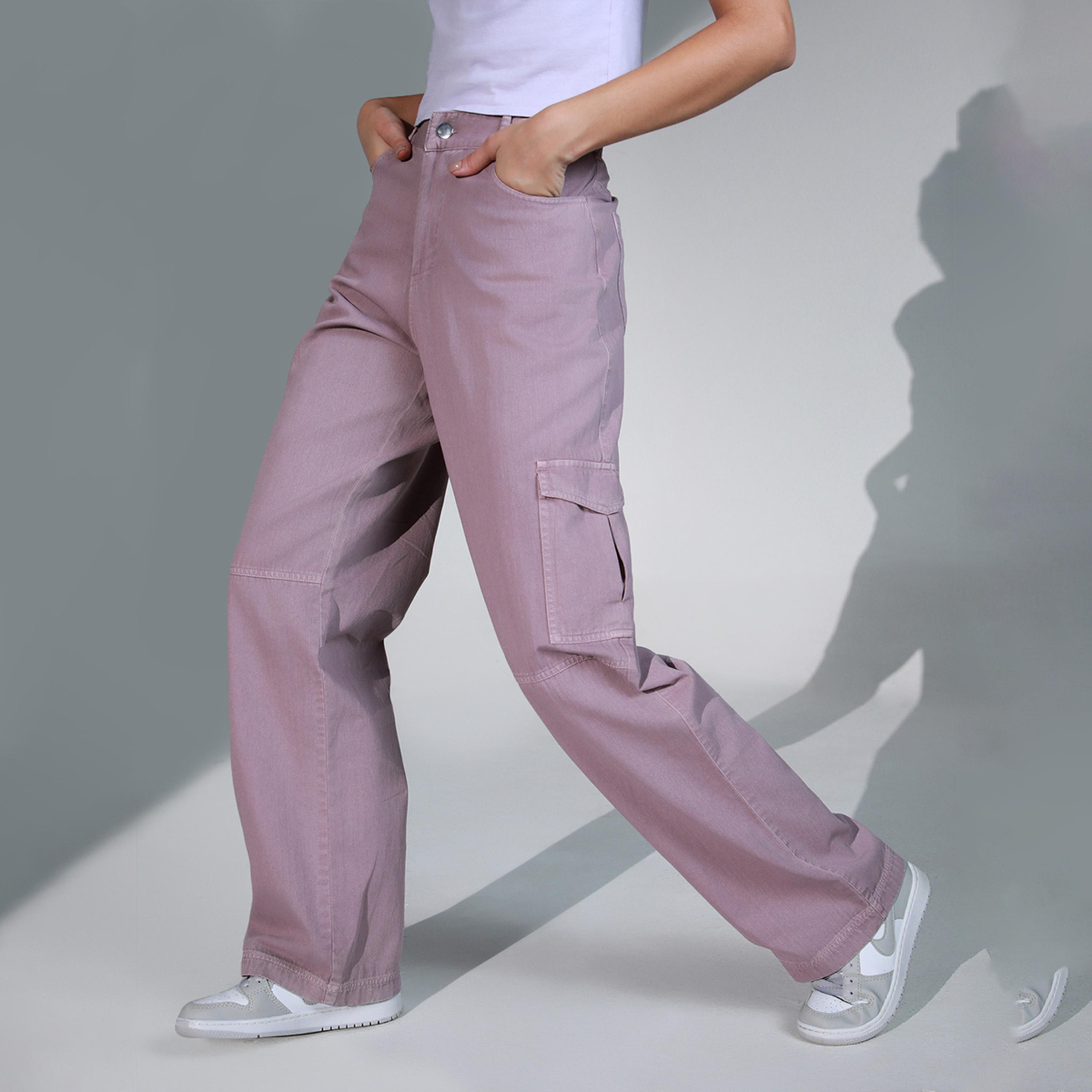 هابر هولم × ستايلي - بنطال نسائي - لون الخزامى-women-clothing-bottoms-trousers-image-2