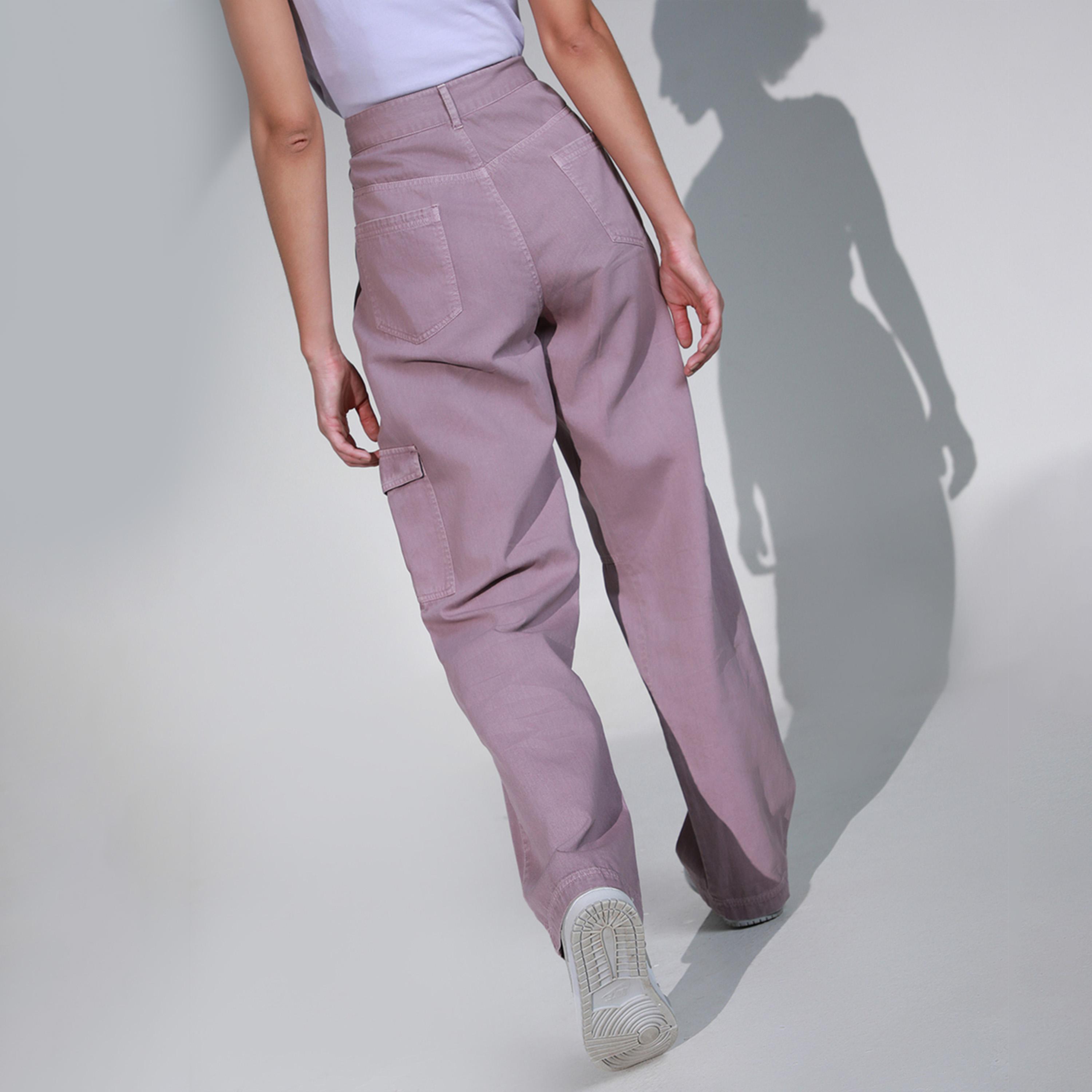 هابر هولم × ستايلي - بنطال نسائي - لون الخزامى-women-clothing-bottoms-trousers-image-3