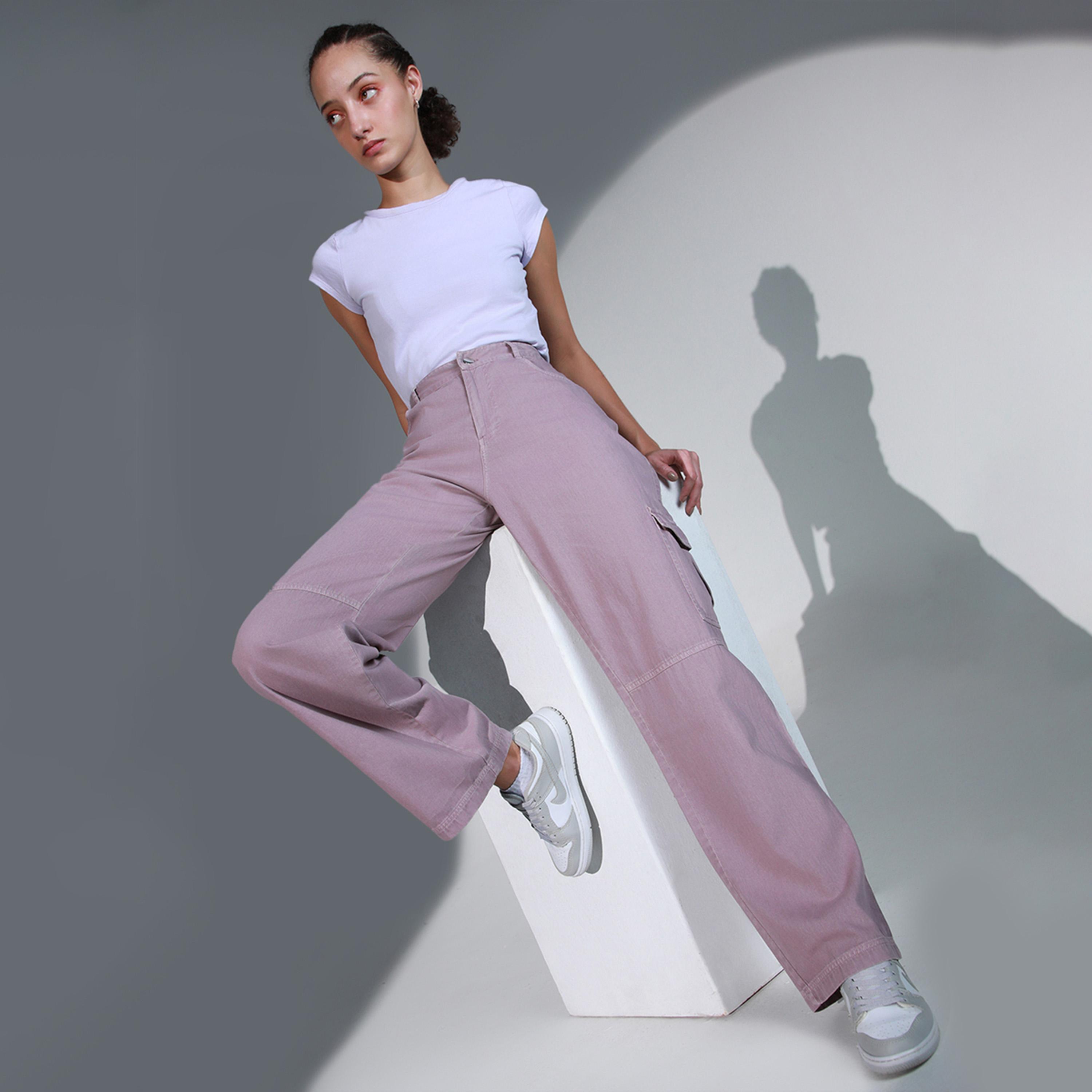 هابر هولم × ستايلي - بنطال نسائي - لون الخزامى-women-clothing-bottoms-trousers-image-5