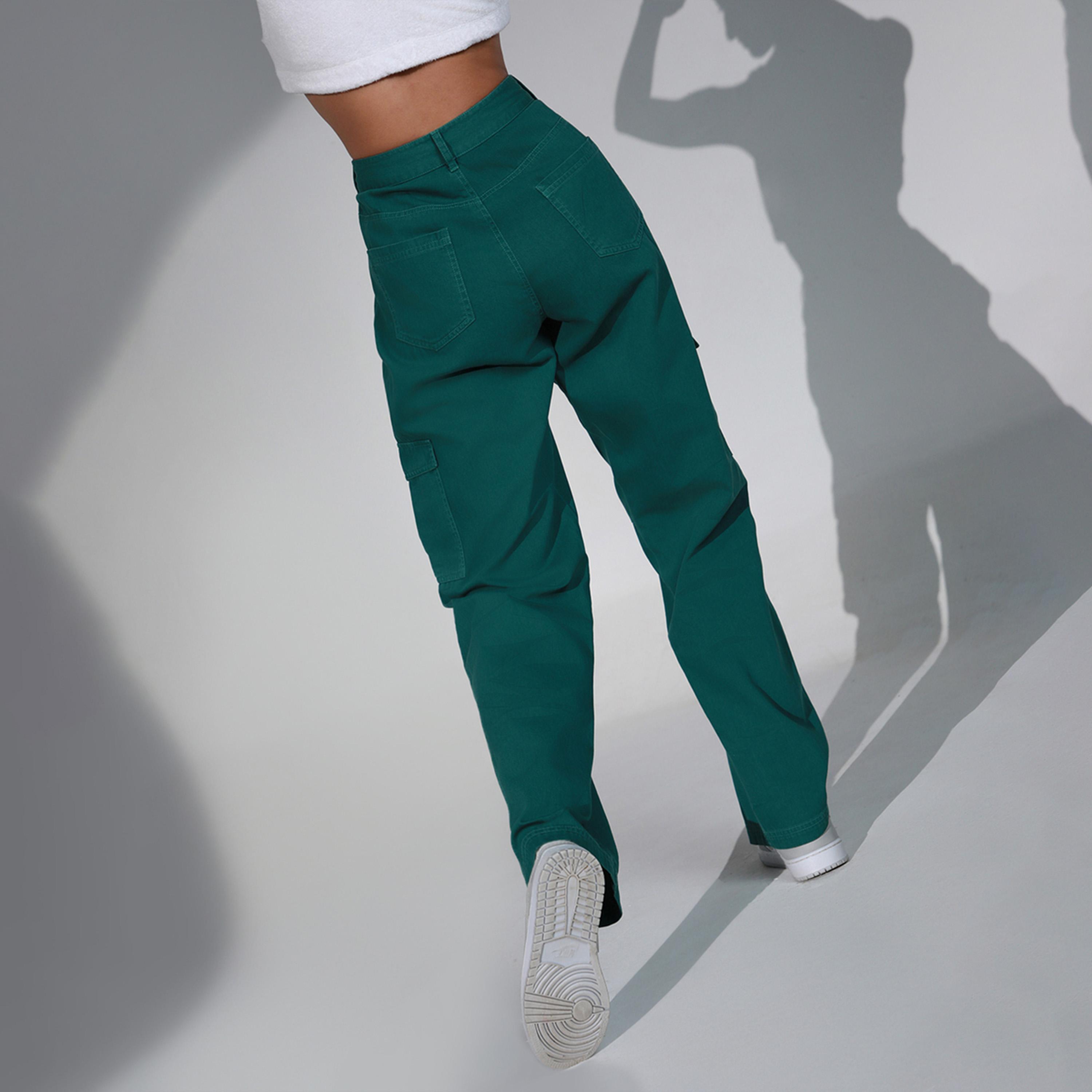 Hubberholme X Styli Women Green Trousers-women-clothing-bottoms-trousers-image-3
