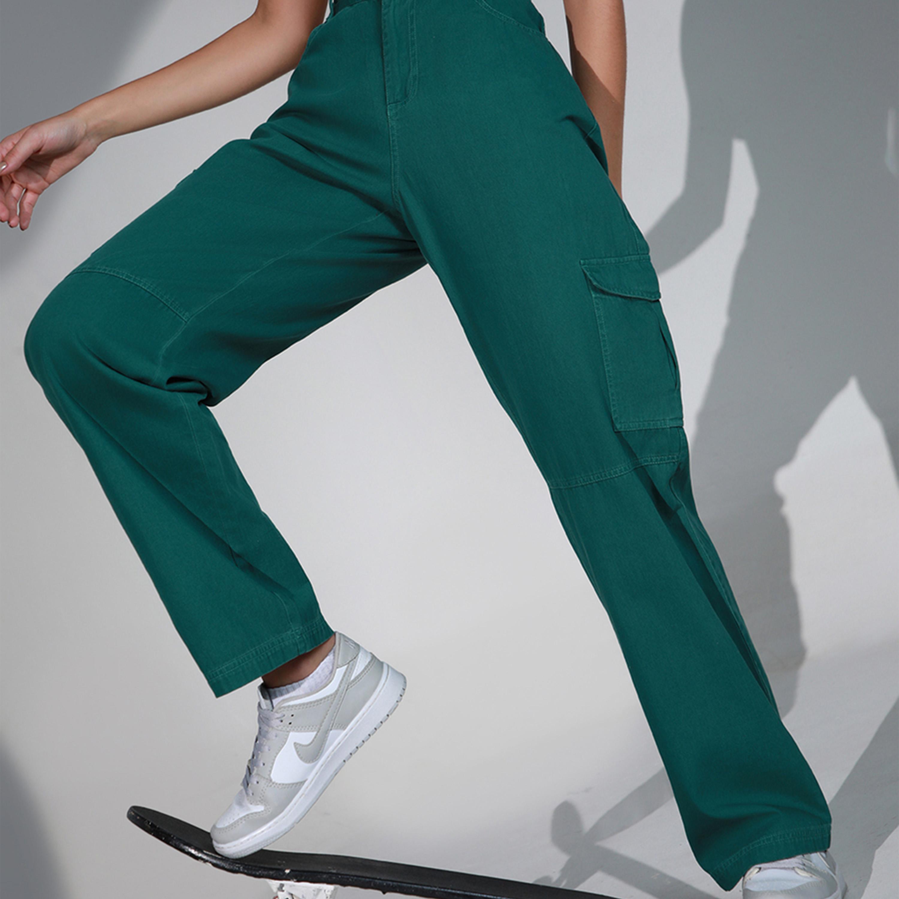 Hubberholme X Styli Women Green Trousers-women-clothing-bottoms-trousers-image-4